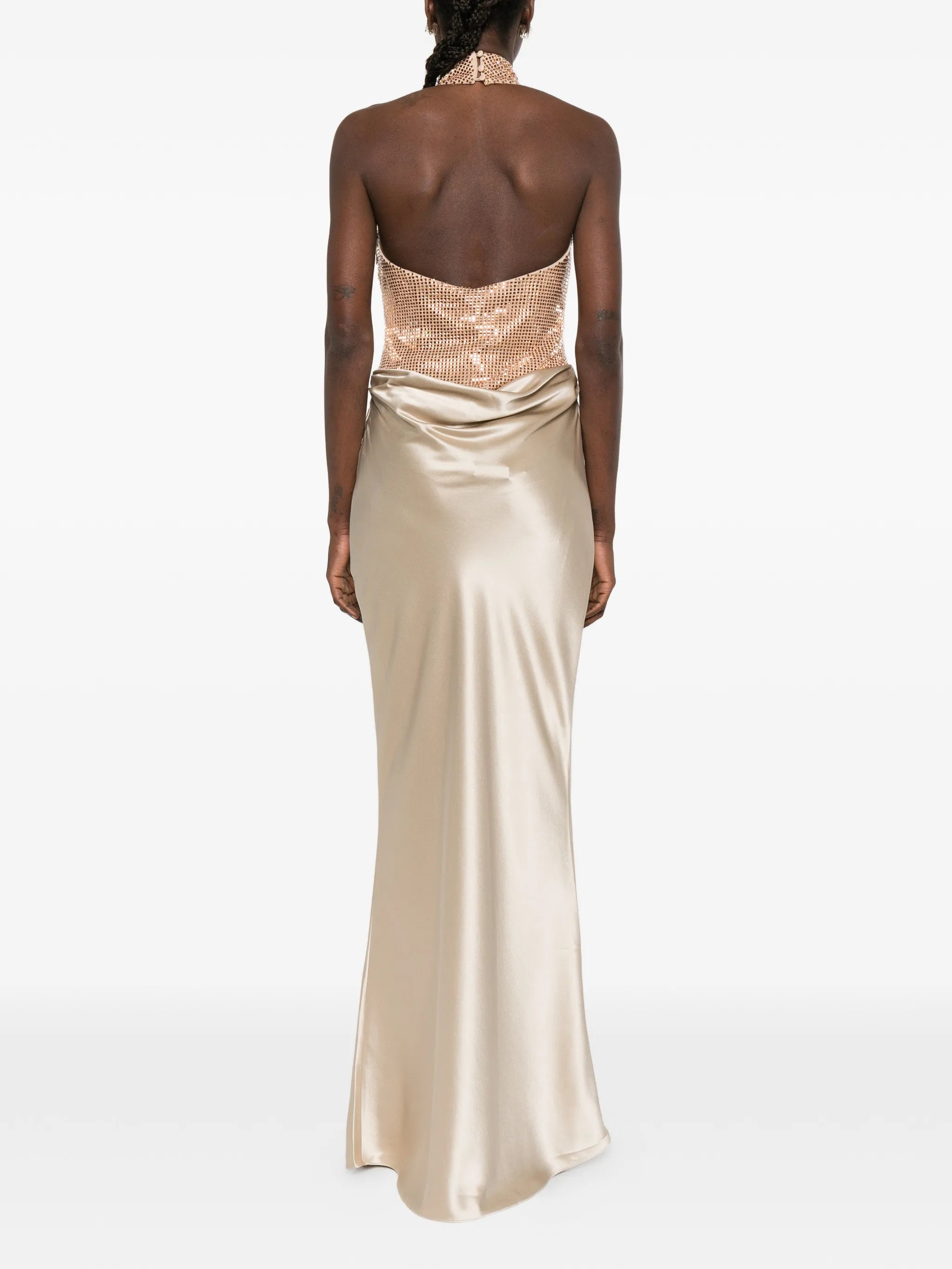 Vanya sequin halter maxi dress