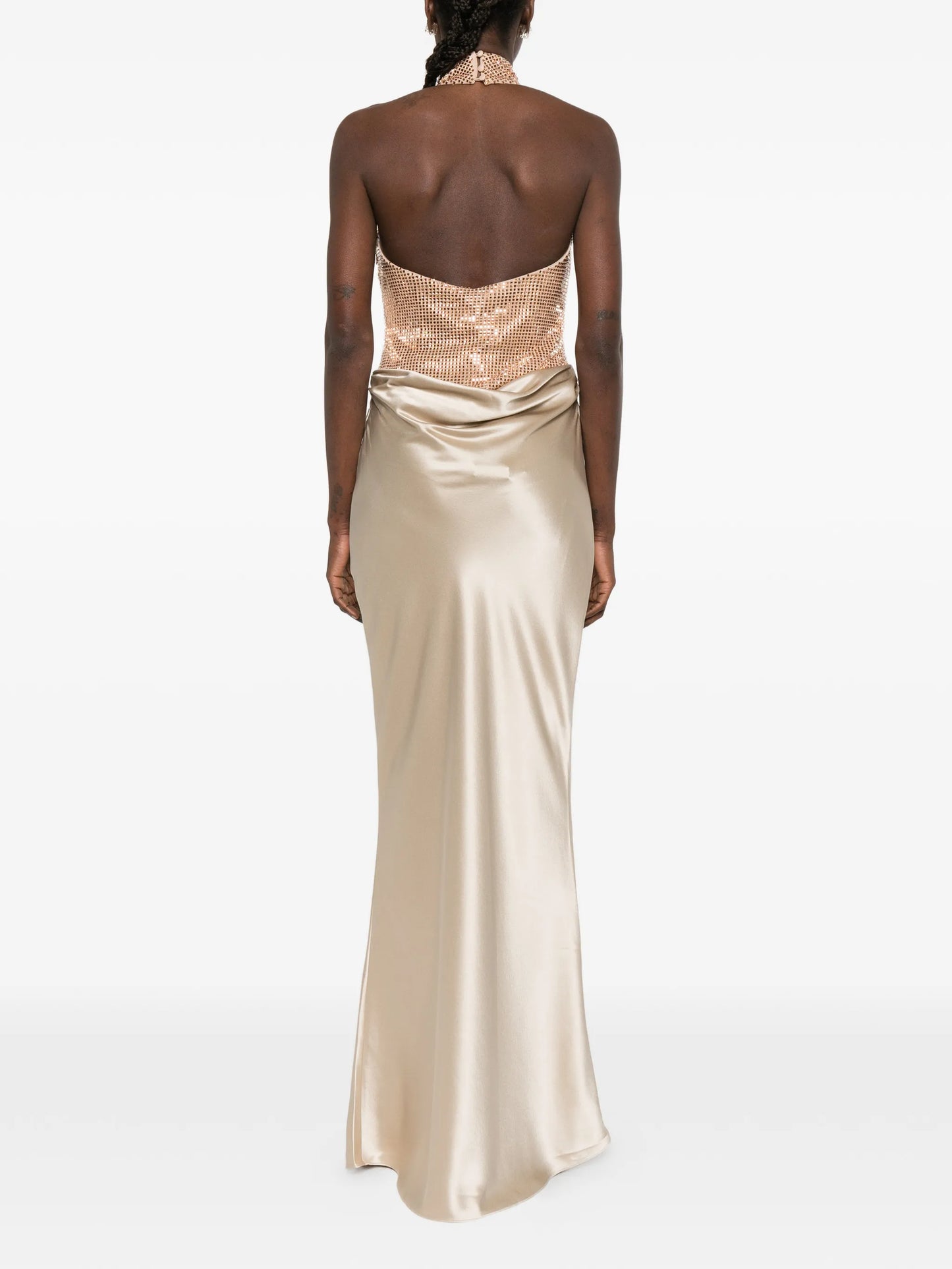 Vanya sequin halter maxi dress