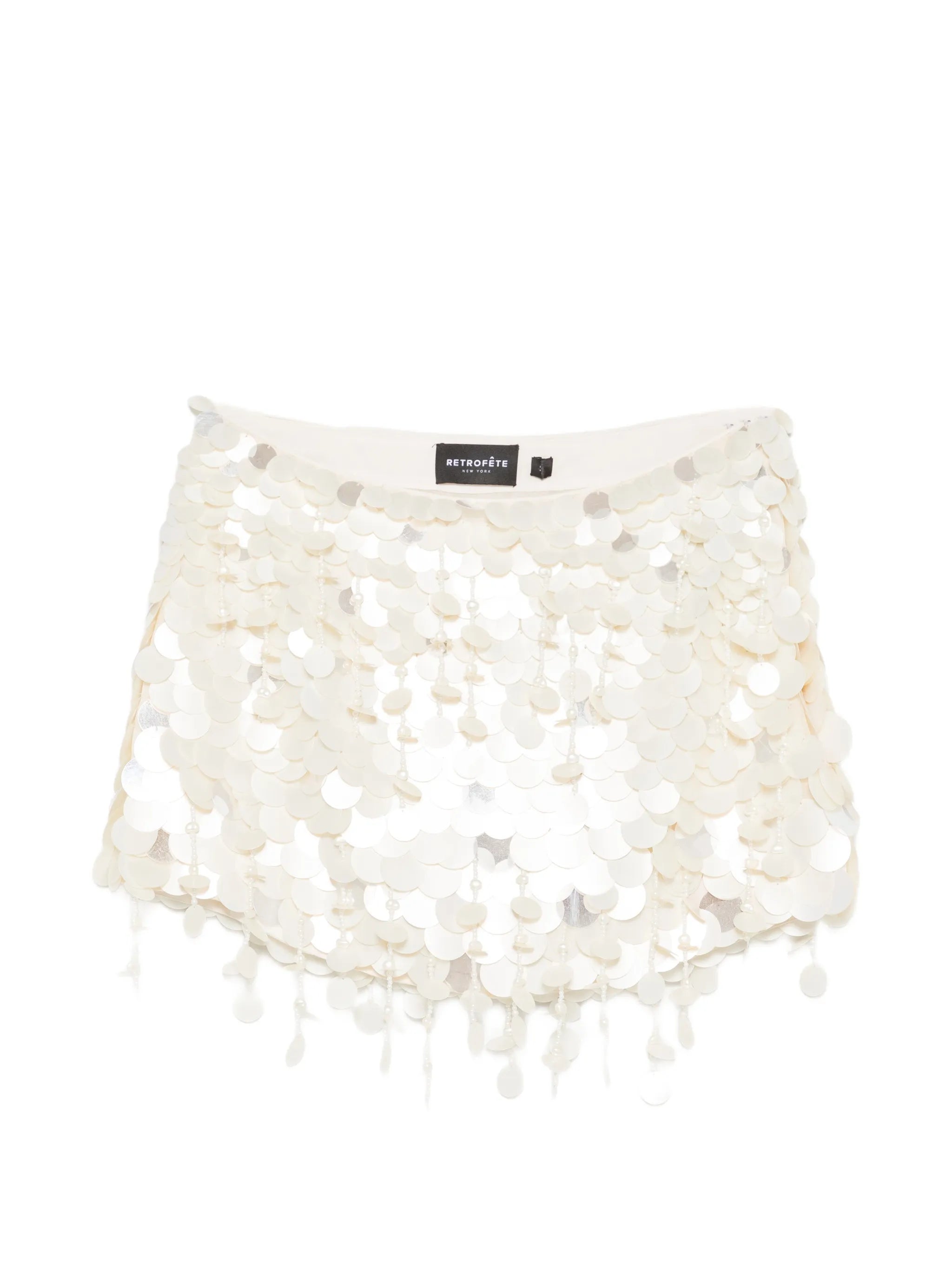 beaded-embellishment mini skirt