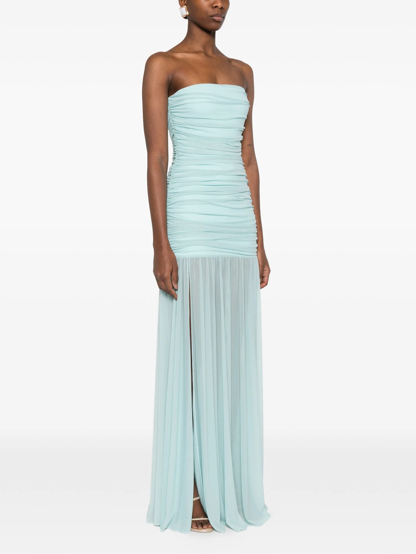 Adele ruched strapless dress