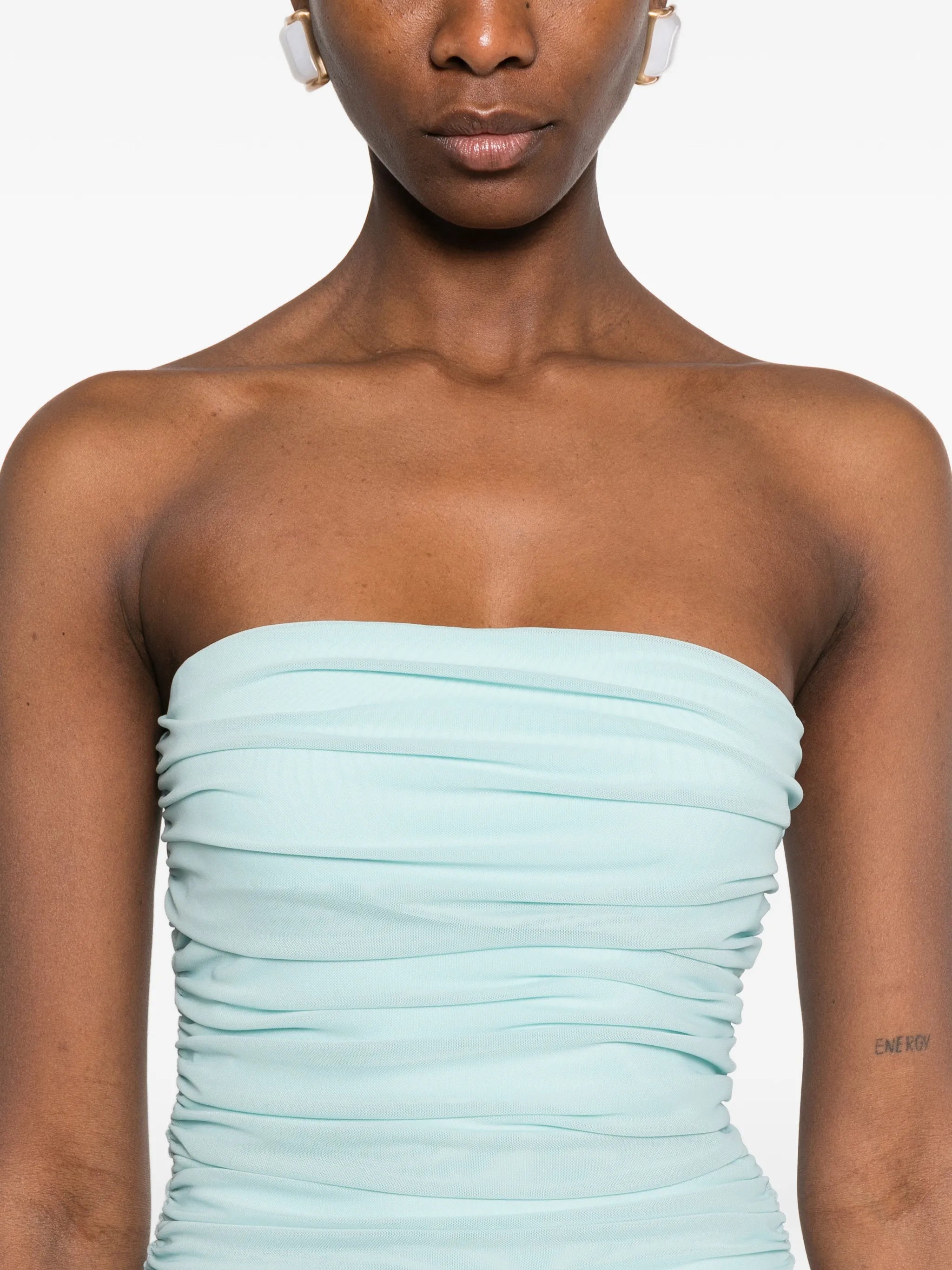 Adele ruched strapless dress