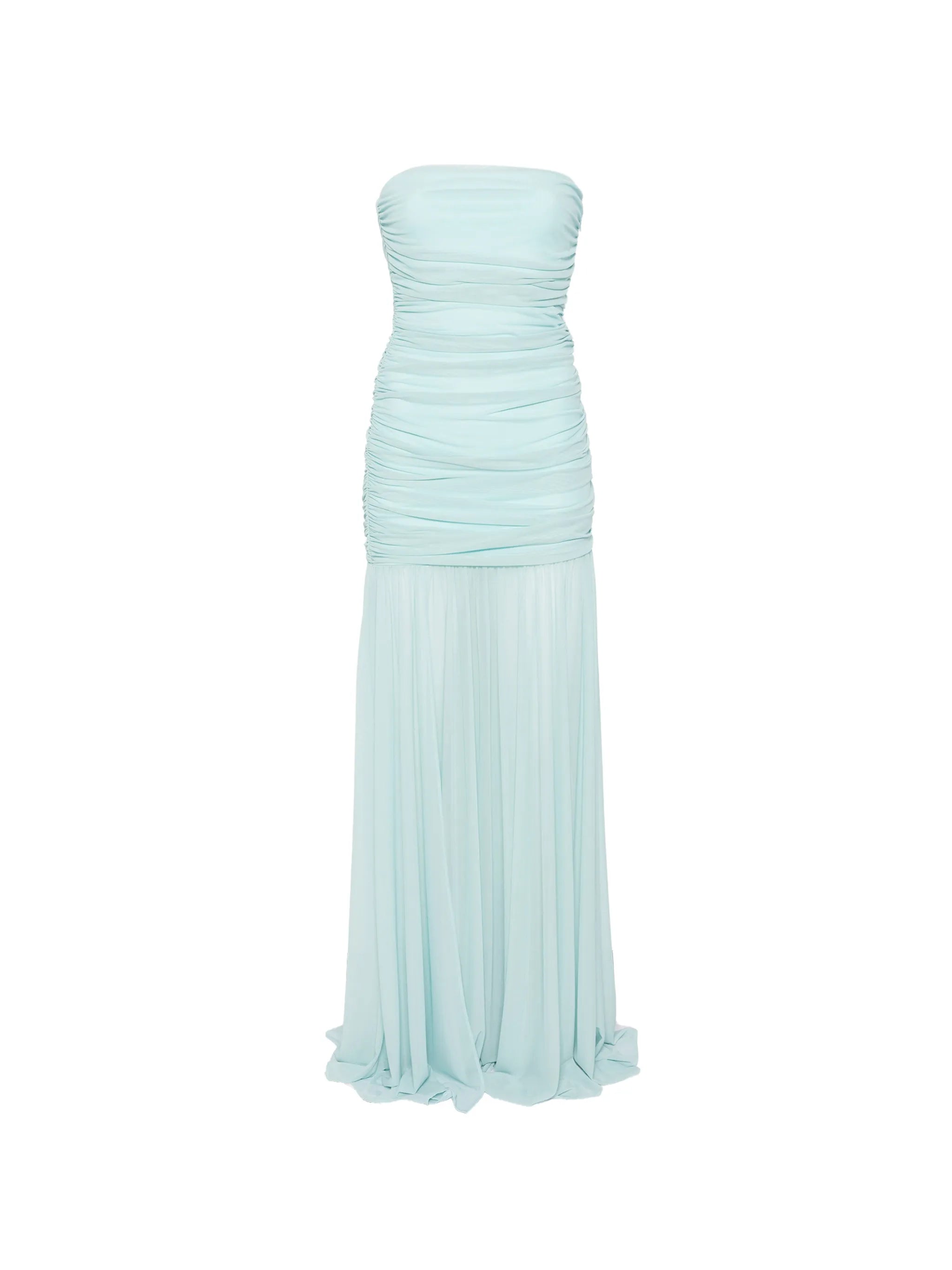 Adele ruched strapless dress