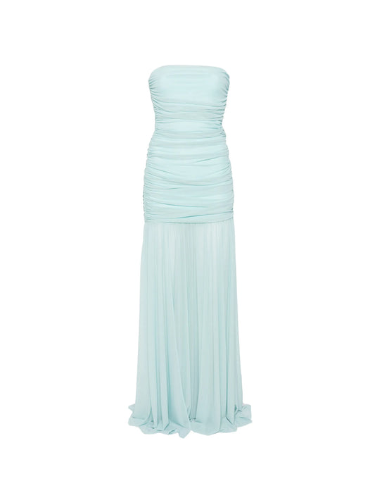 Adele ruched strapless dress