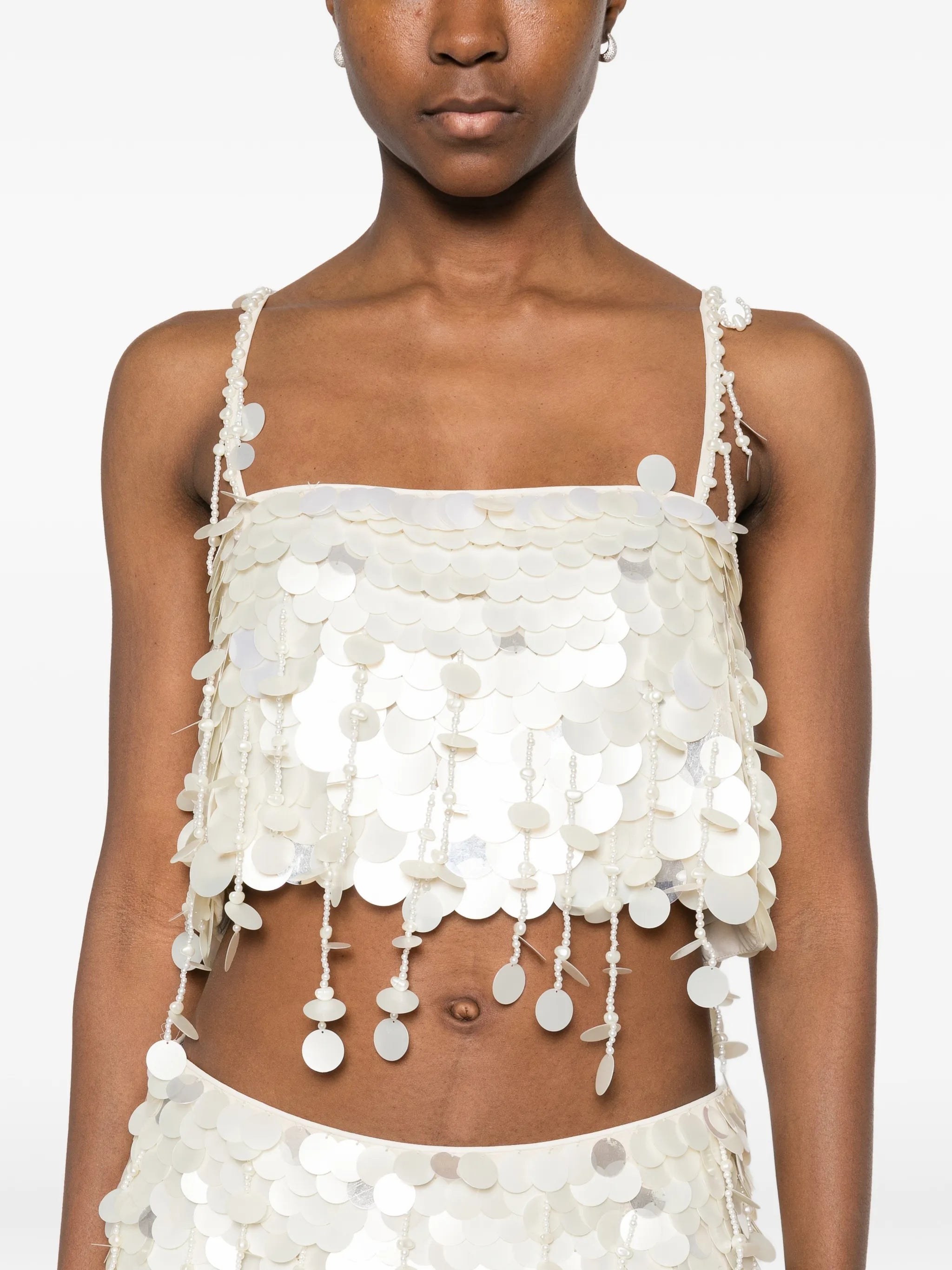 Eudora beaded-embellishment top