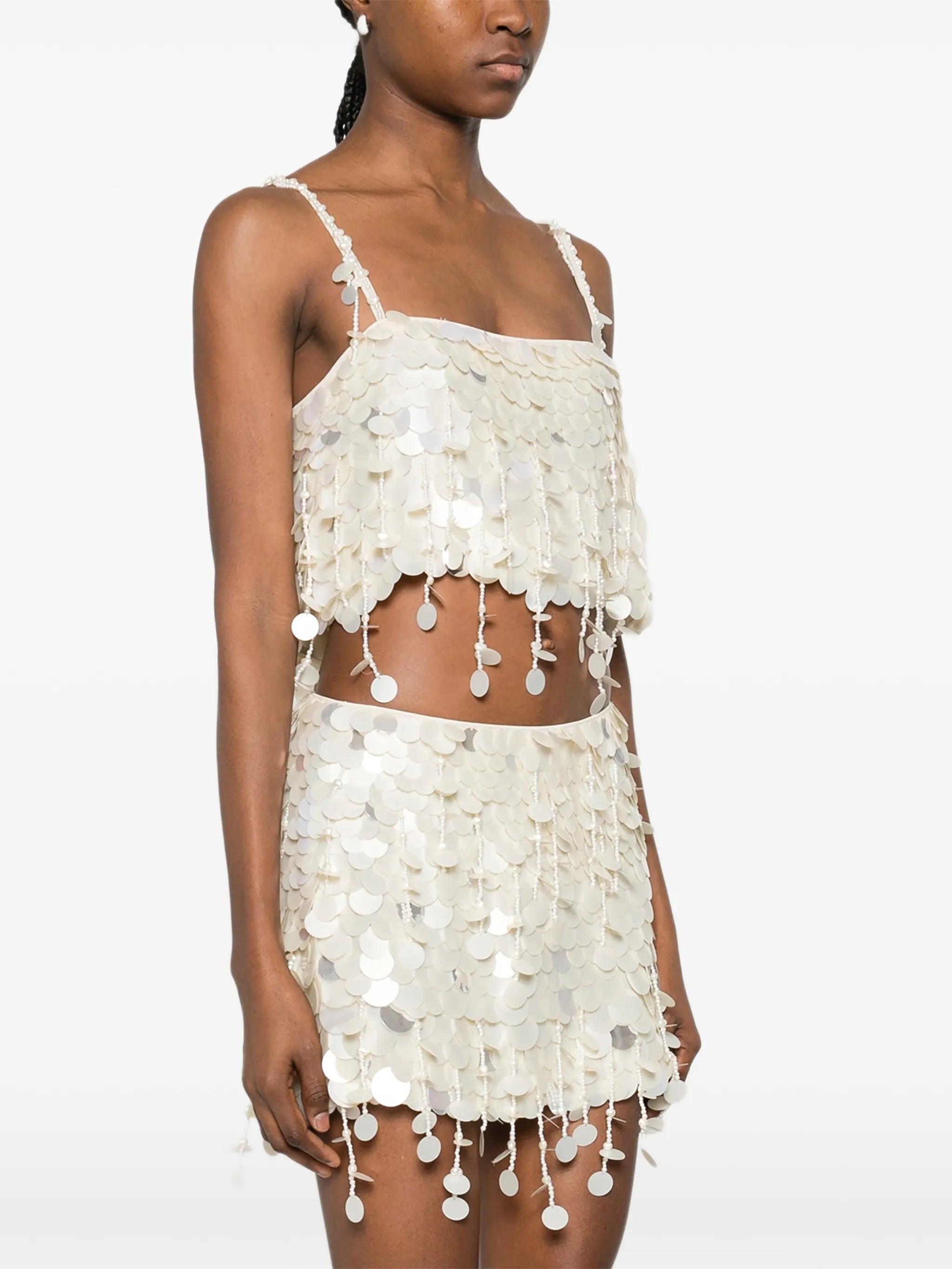 Eudora beaded-embellishment top