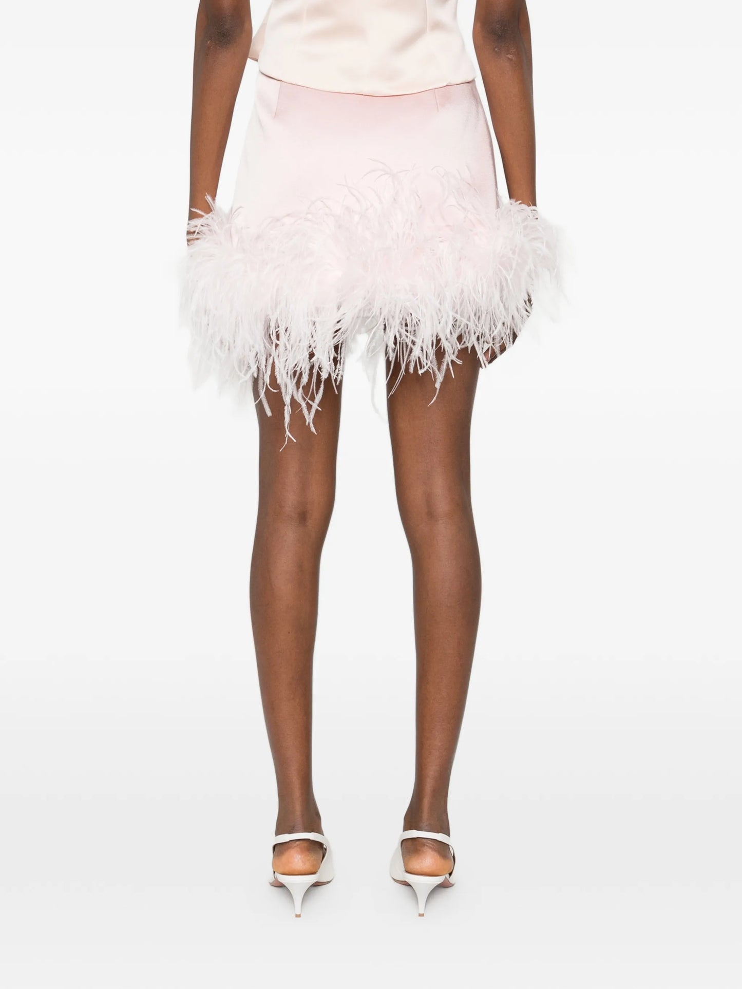Florriette feather-trim mini skirt