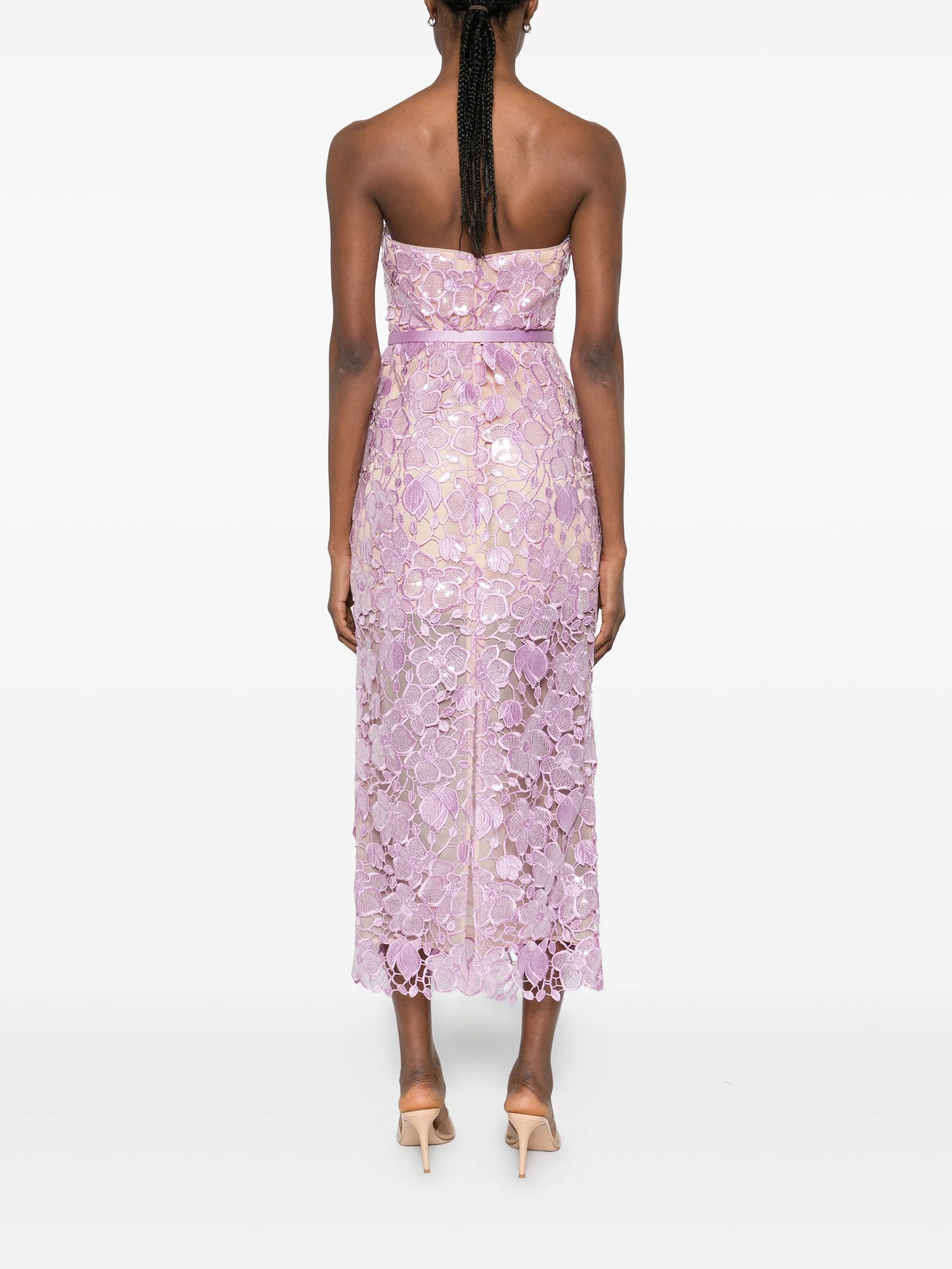 Rowena lace midi dress