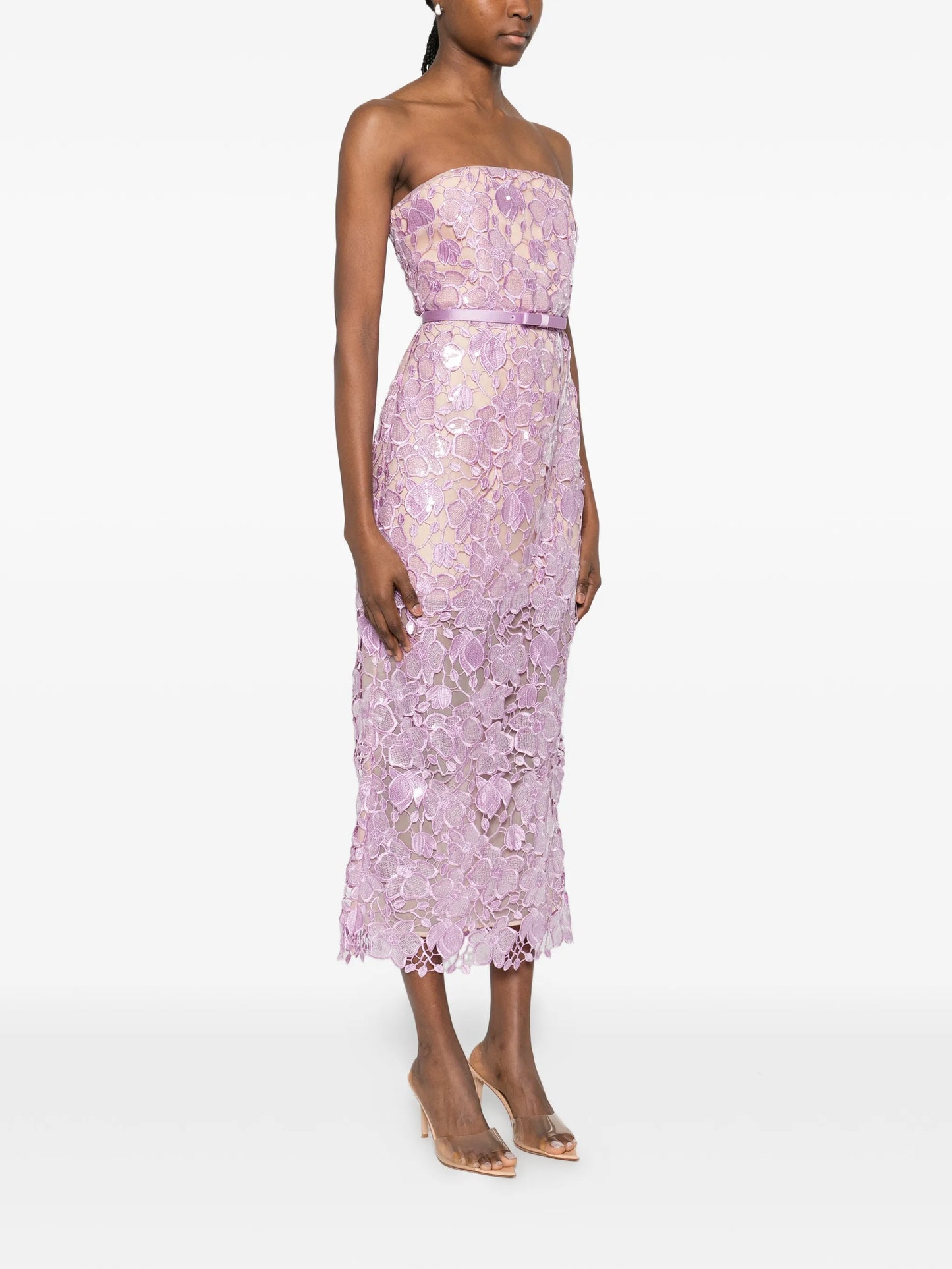 Rowena lace midi dress