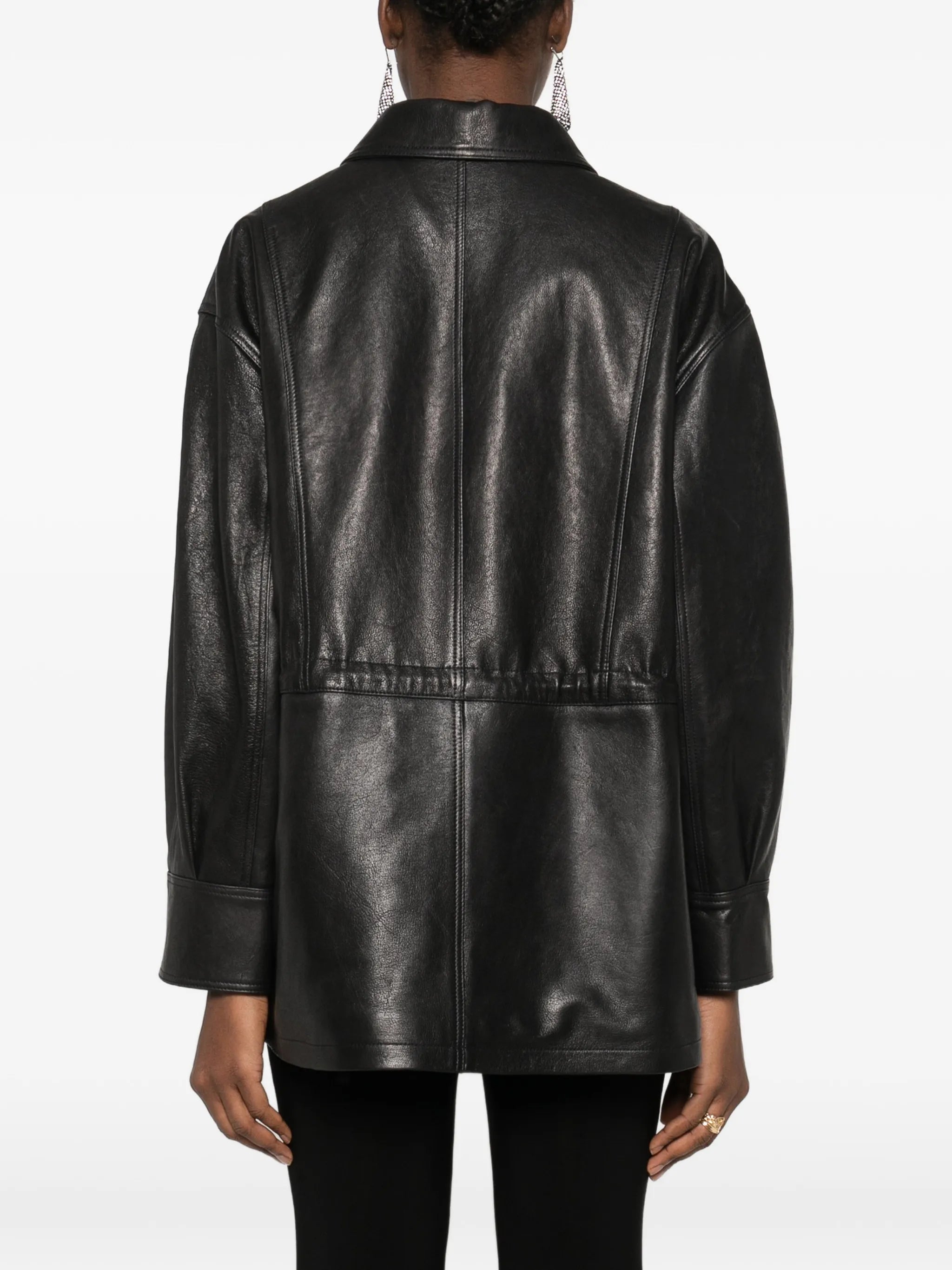 Maeve flap-pockets leather jacket