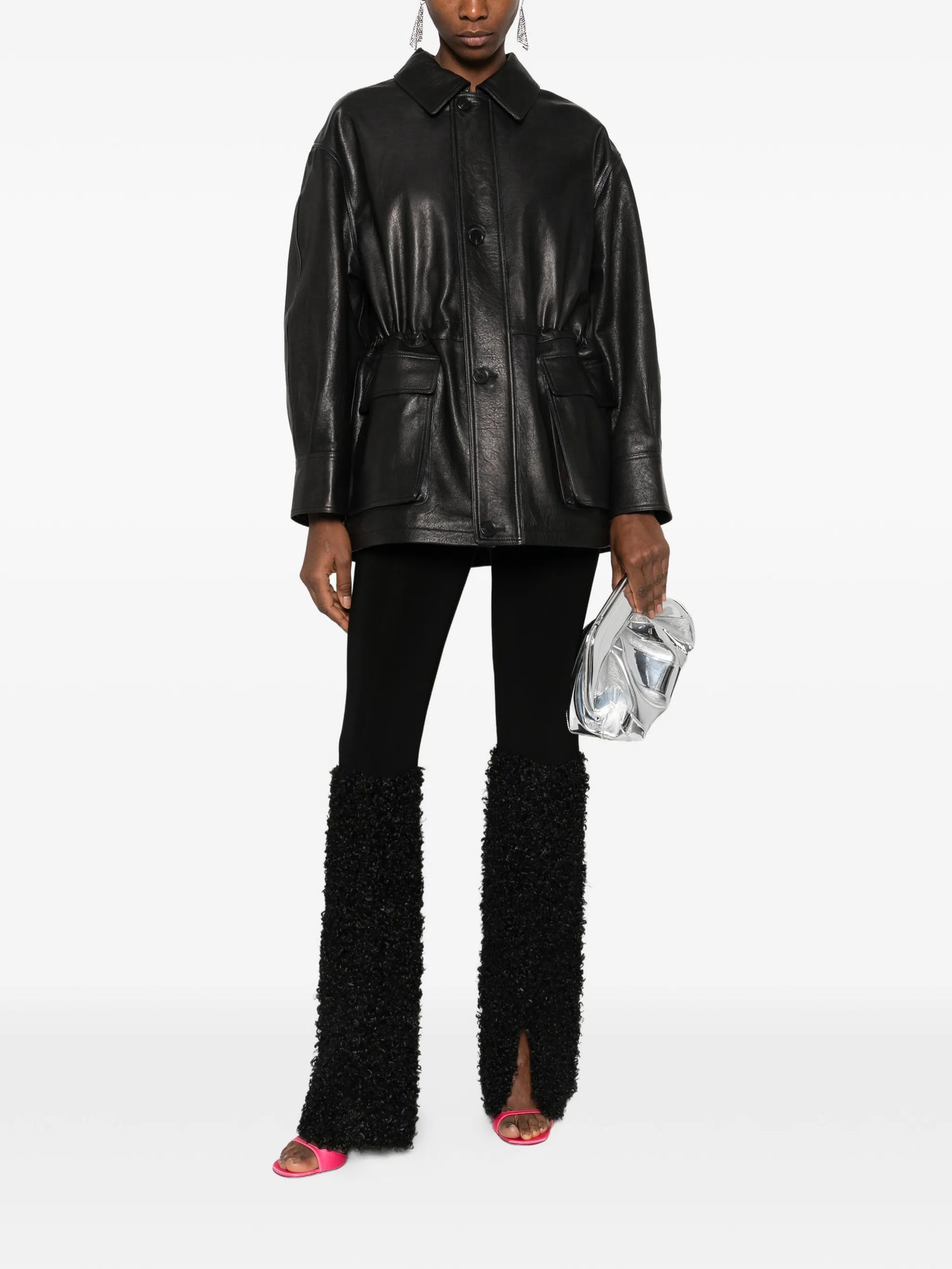 Maeve flap-pockets leather jacket