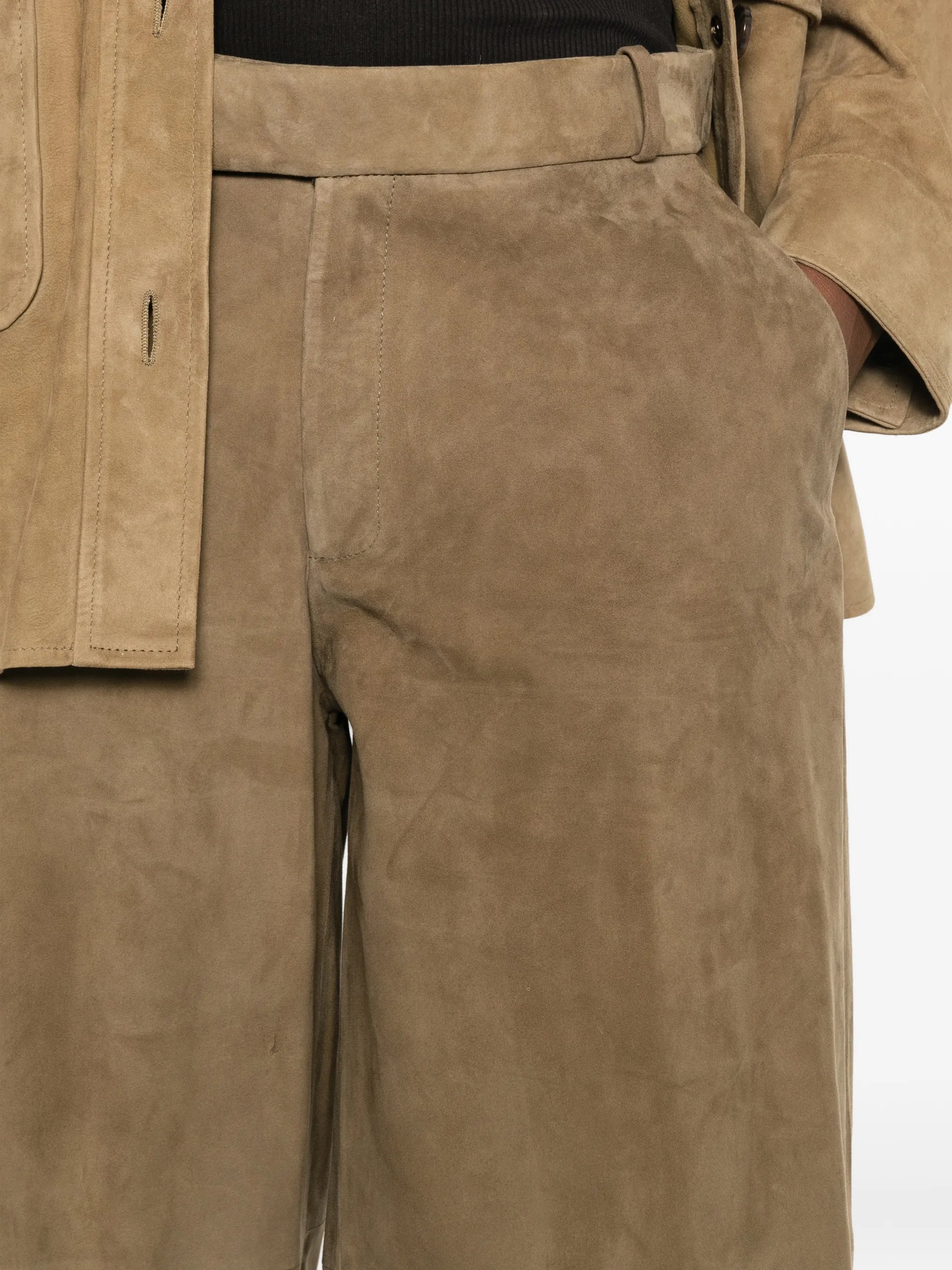 Jina suede bermuda shorts