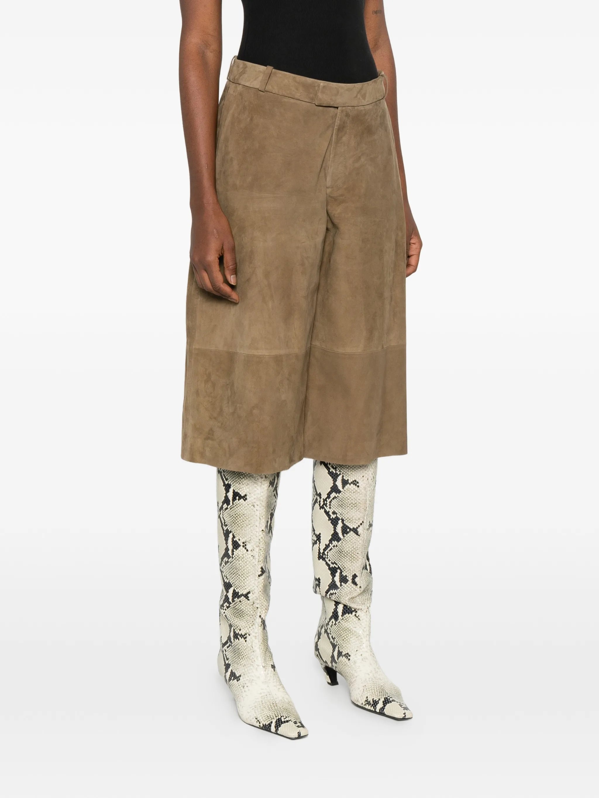 Jina suede bermuda shorts