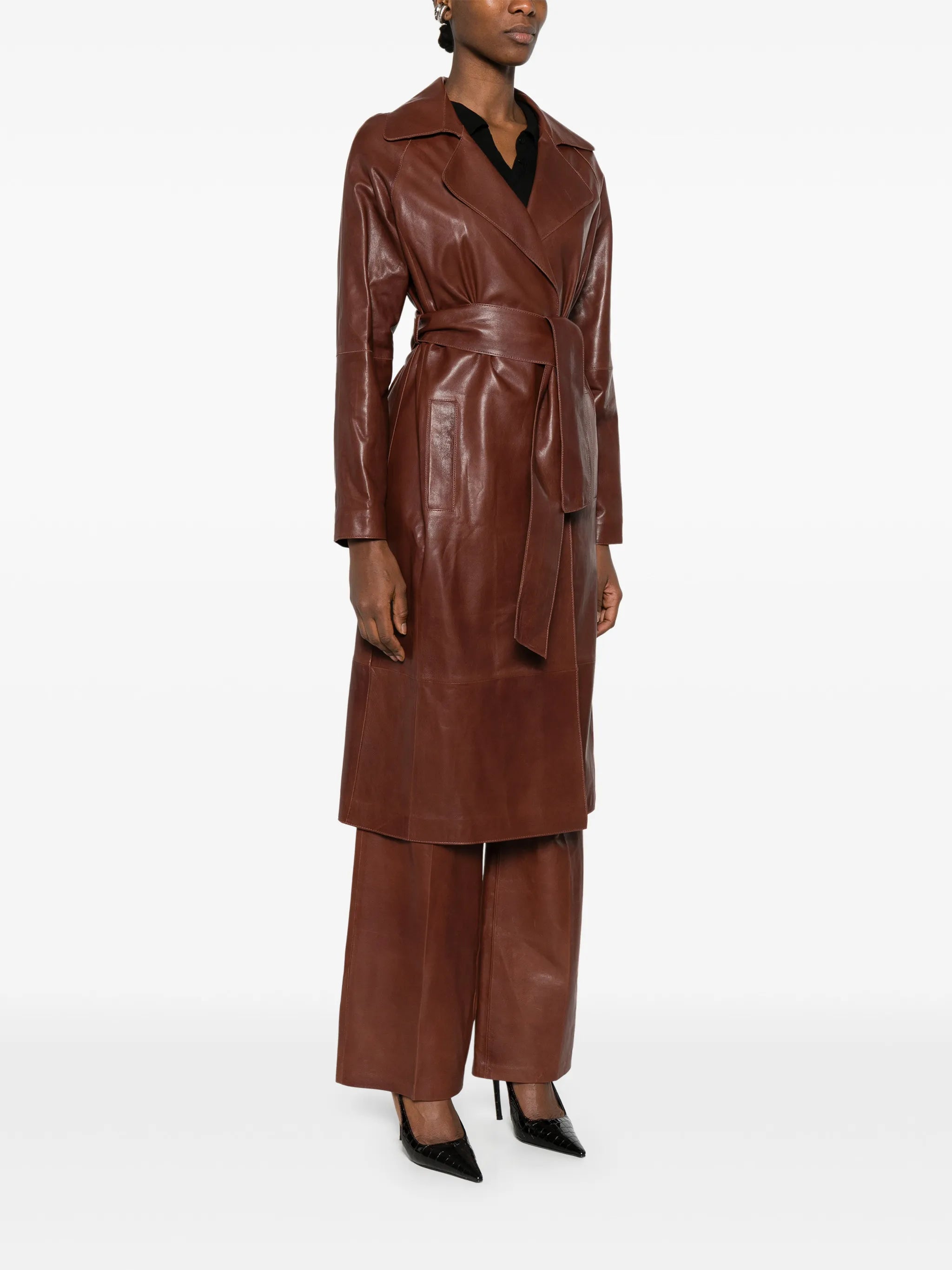 leather trench coat