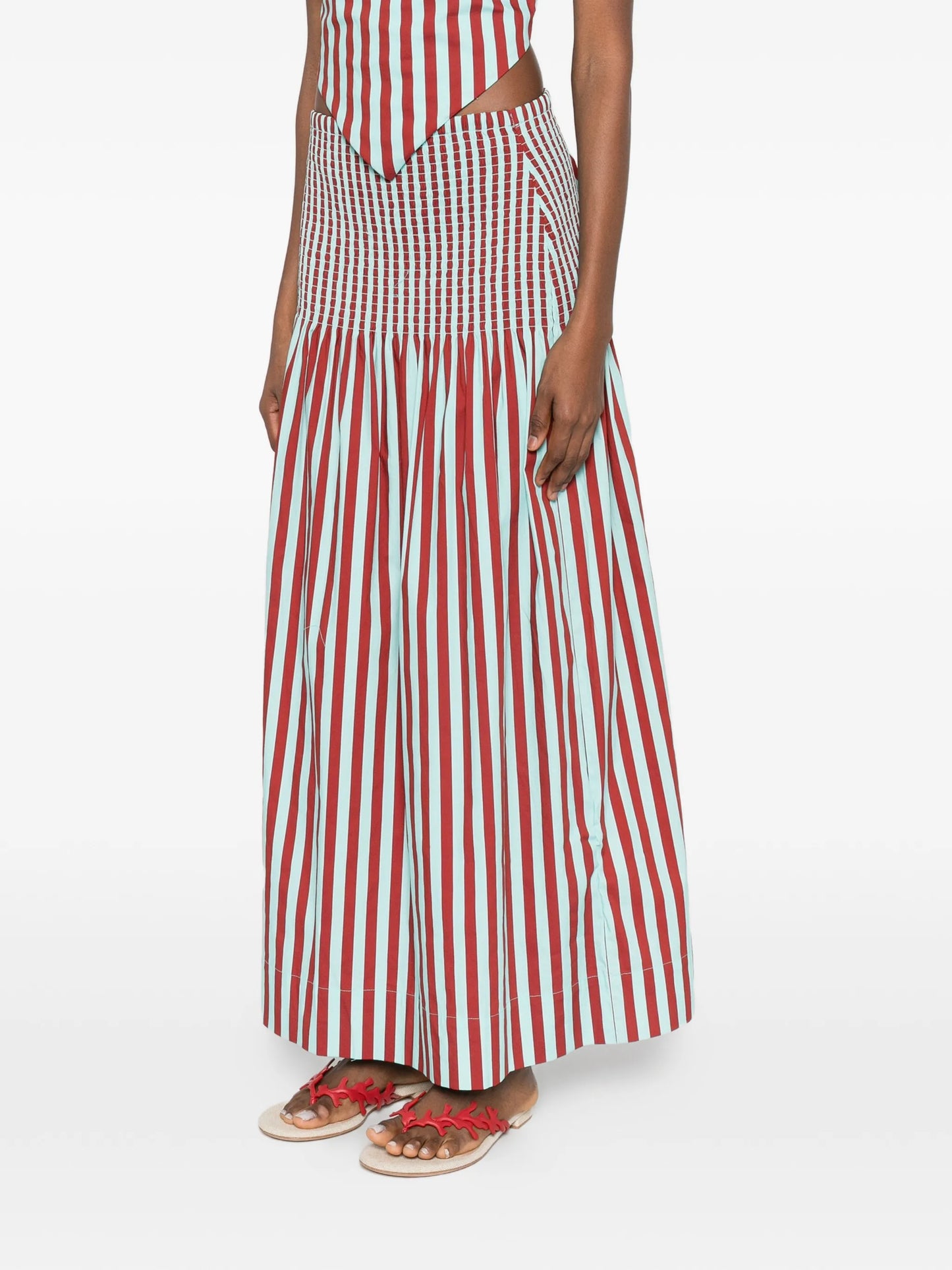 striped maxi skirt