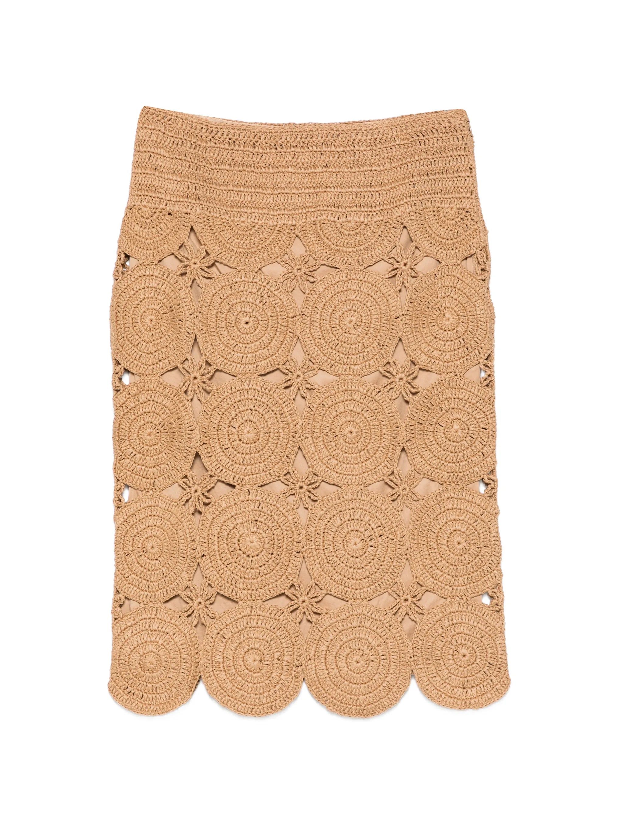 Beep Beep crochet midi skirt