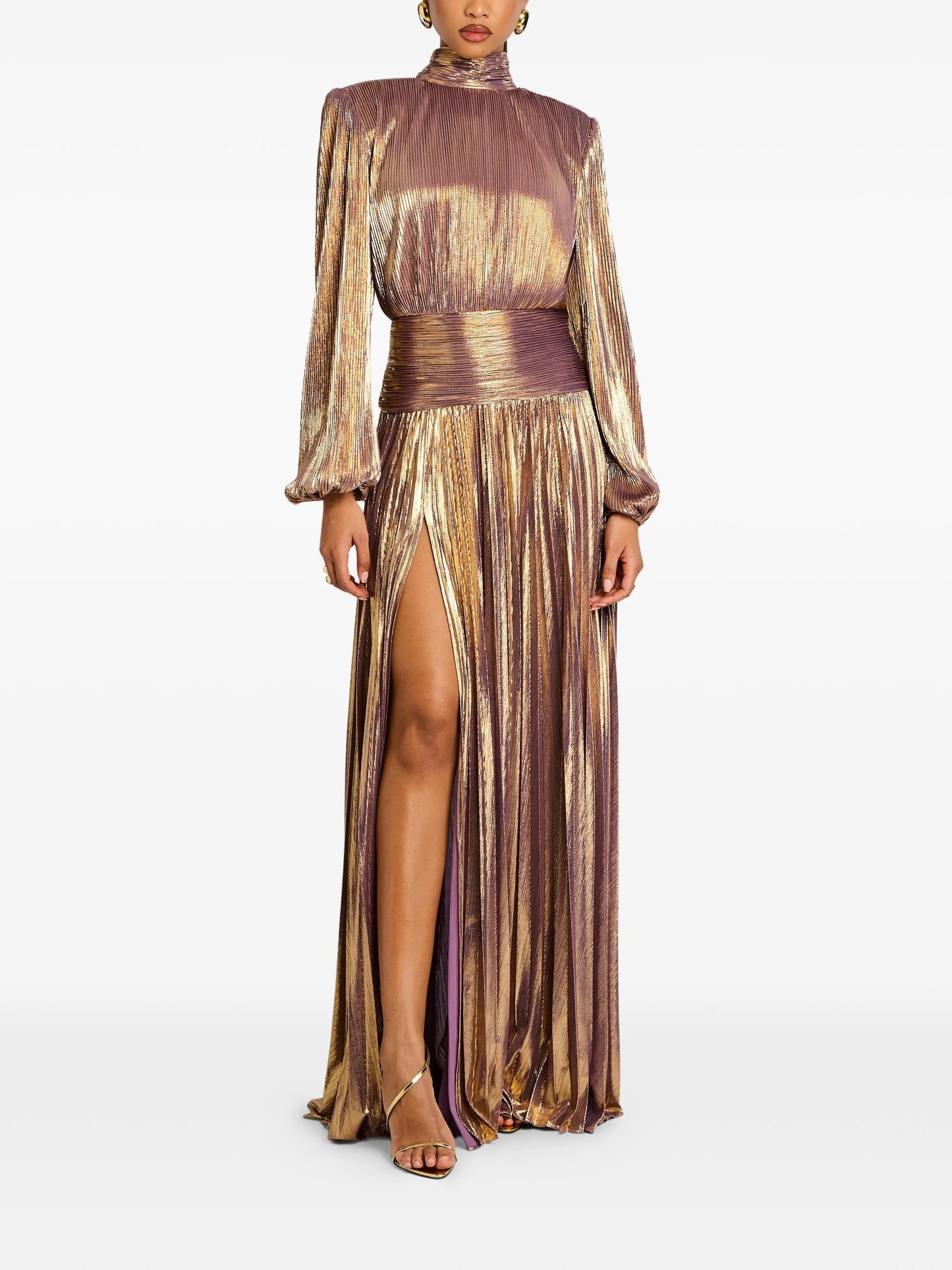 Brienna pleated maxi dress