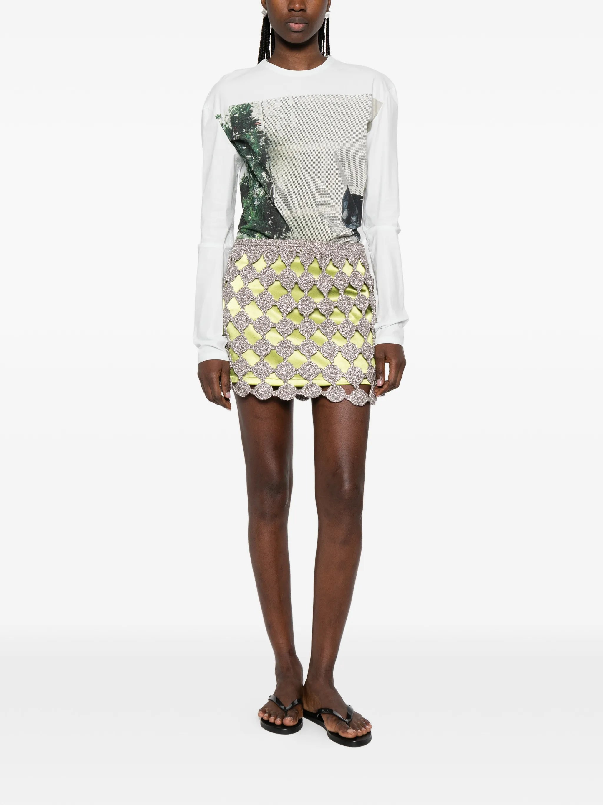 Zera crochet mini skirt