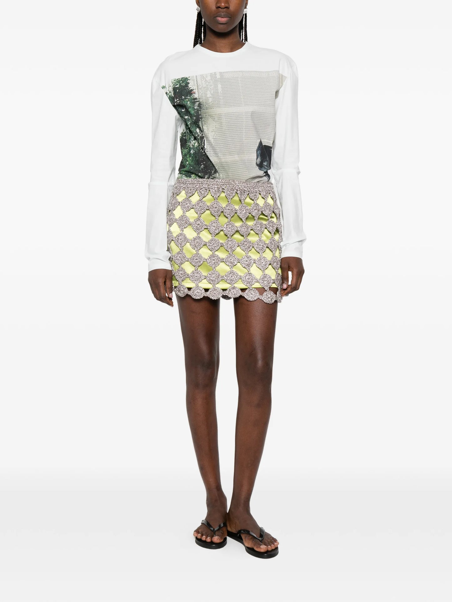 Zera crochet mini skirt