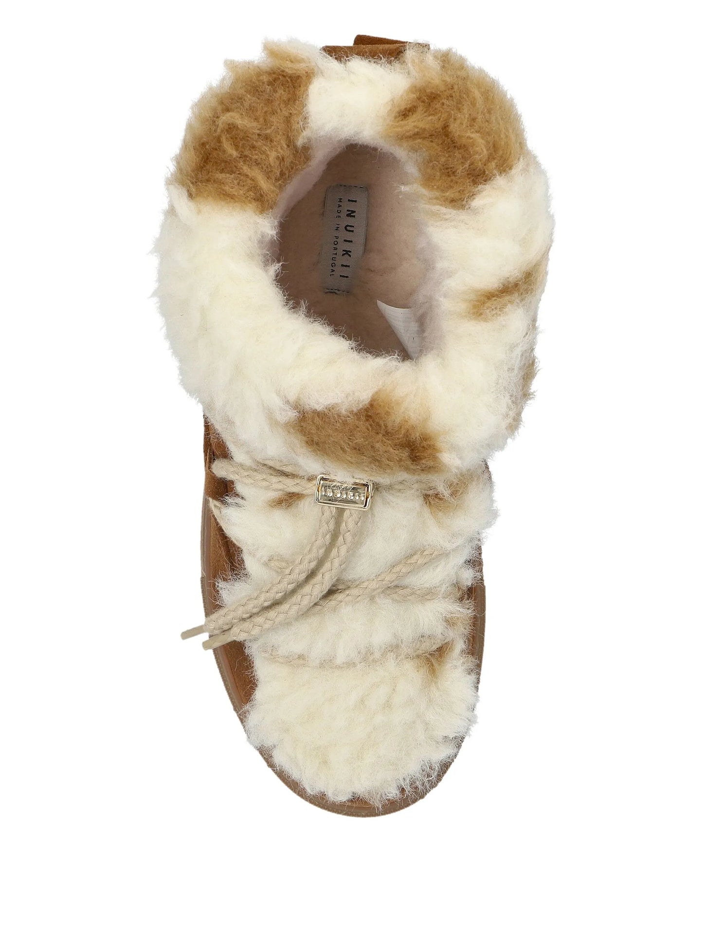 fur lace-up trainers
