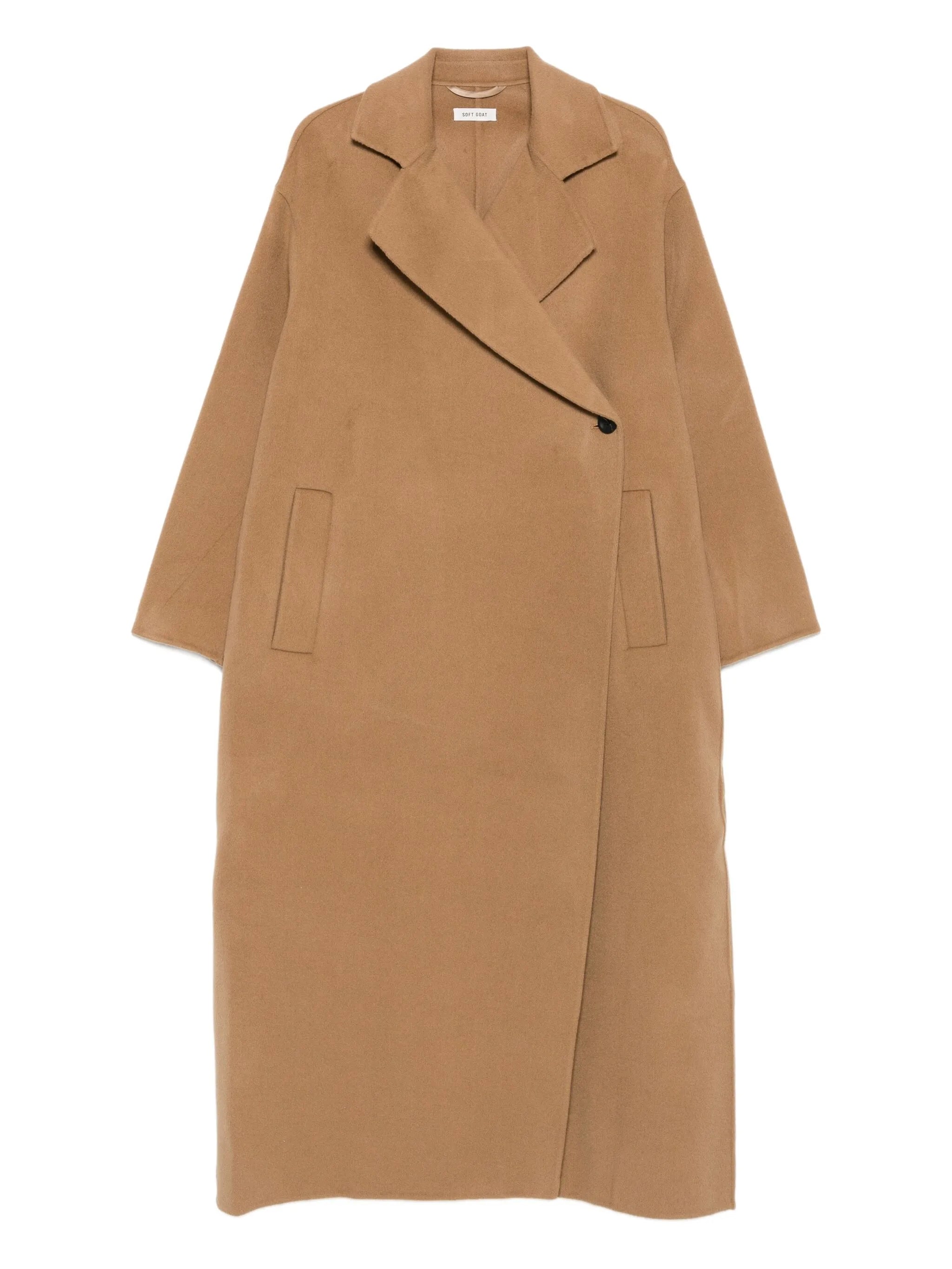 double-breasted patch-pocket coat