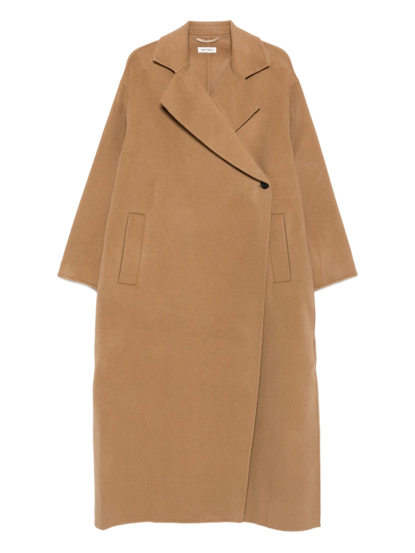 double-breasted patch-pocket coat