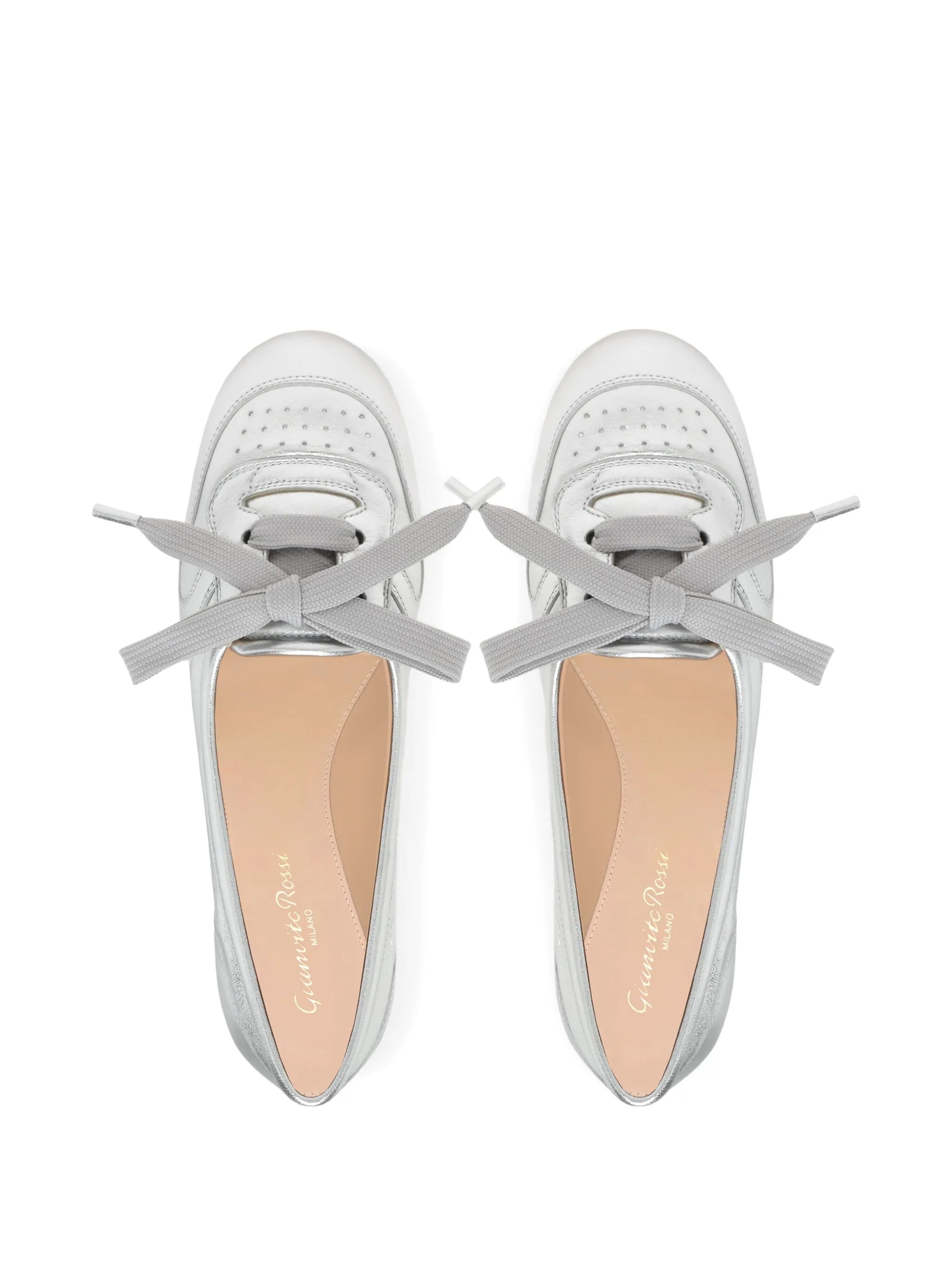 Vault lace-up perforated ballet flats