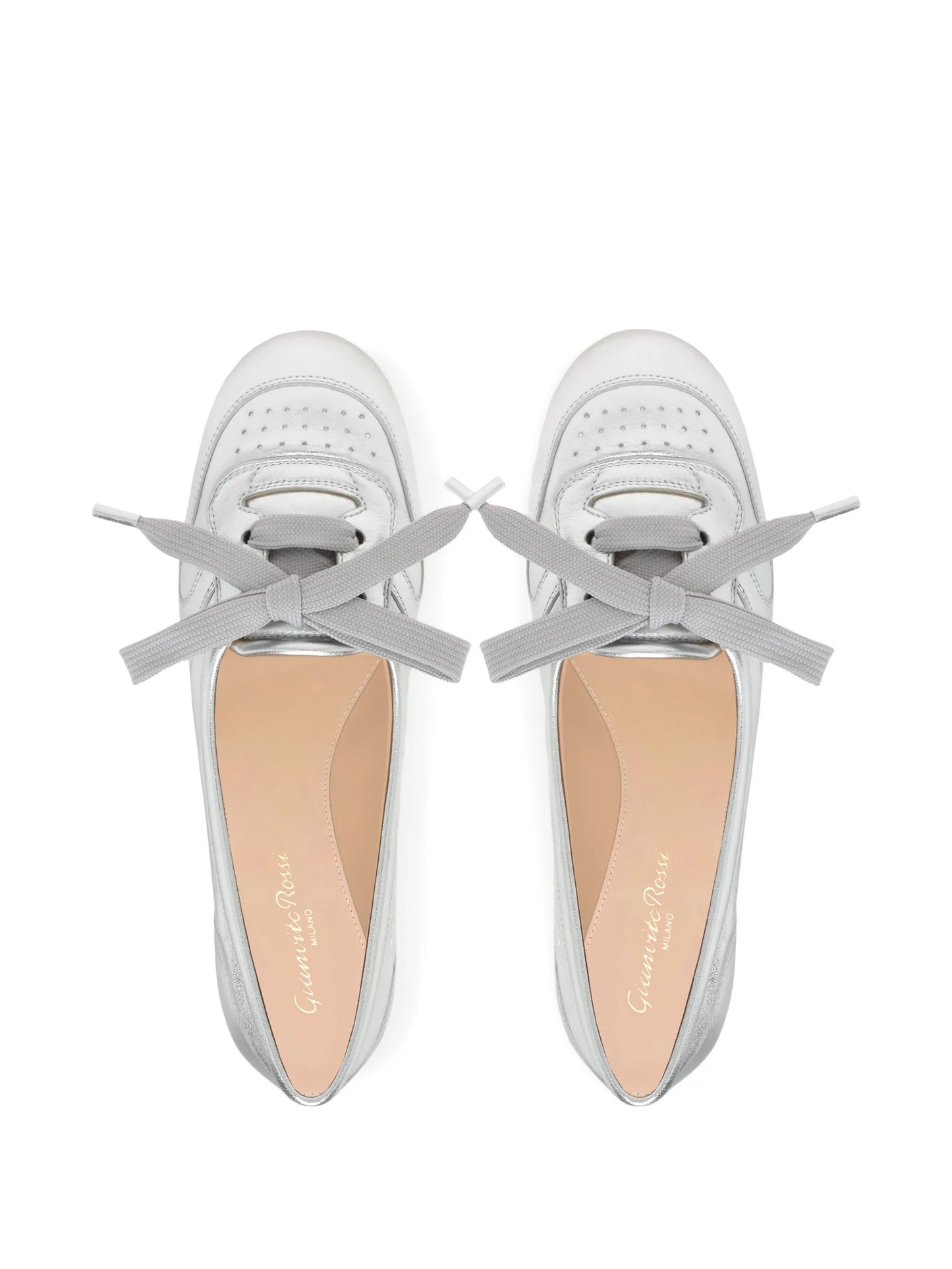Vault lace-up perforated ballet flats