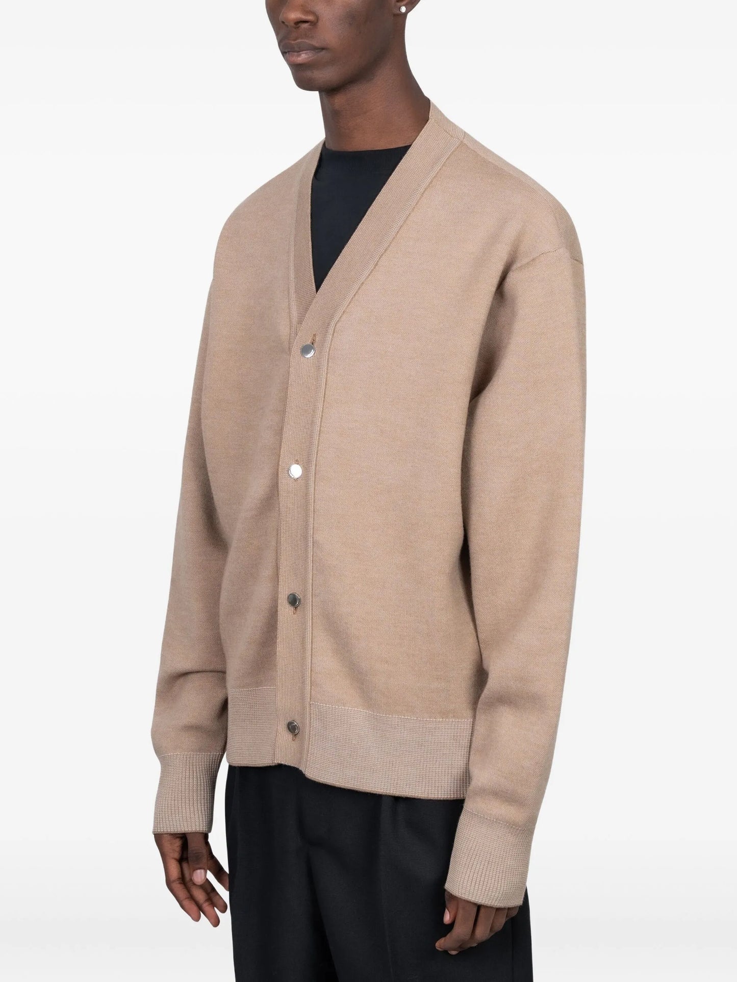 buttoned V-neck cardigan