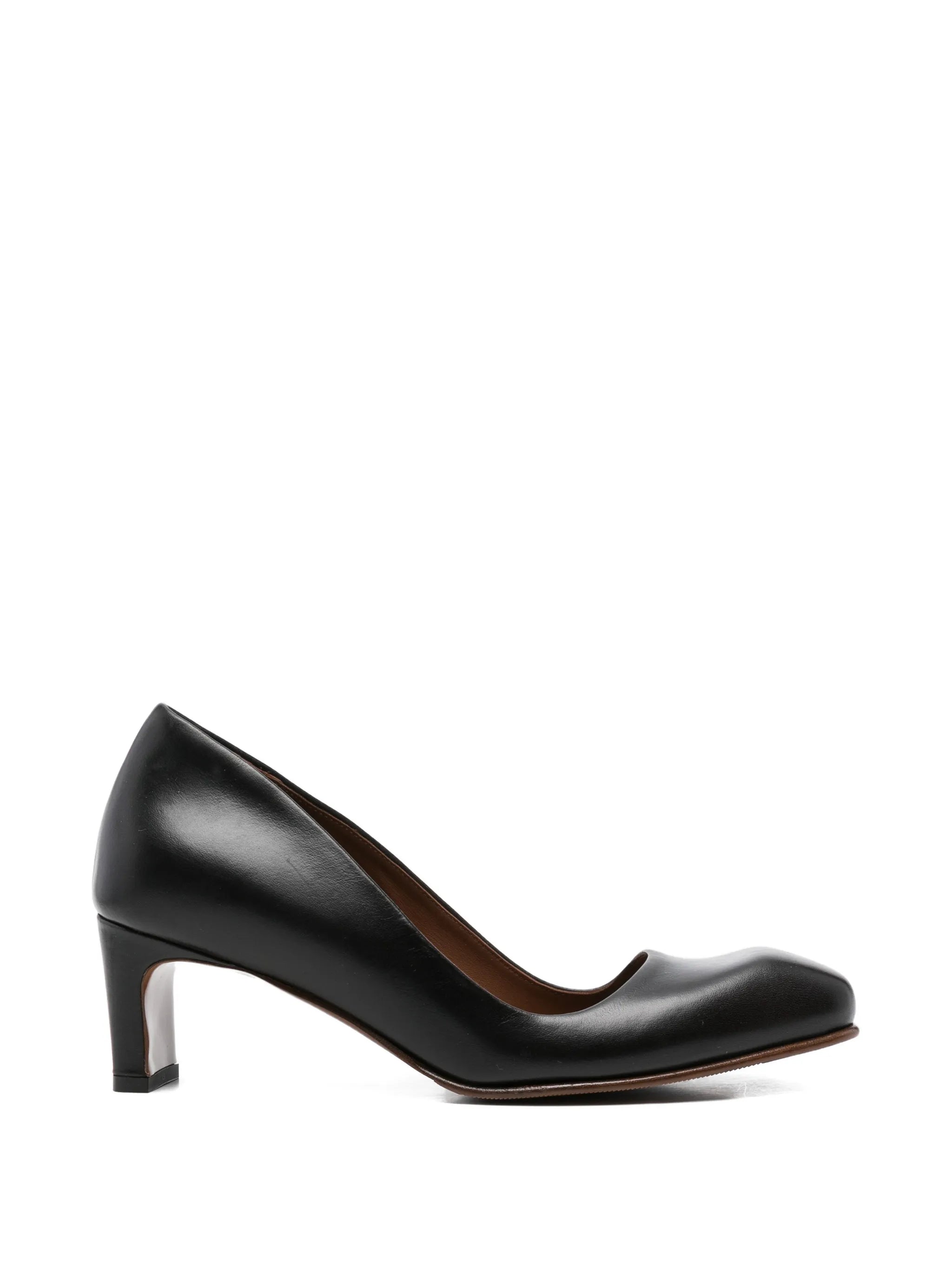 Karasu leather heeled pumps