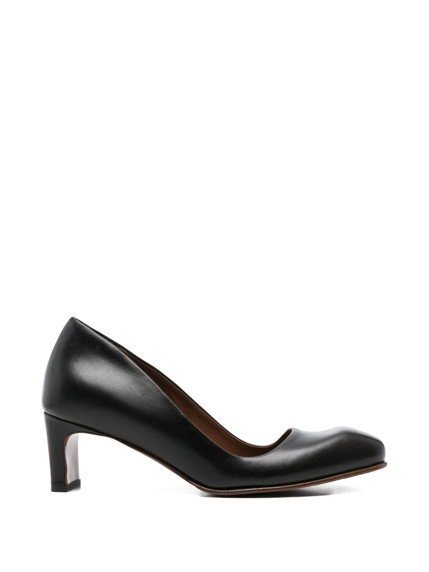 Karasu leather heeled pumps