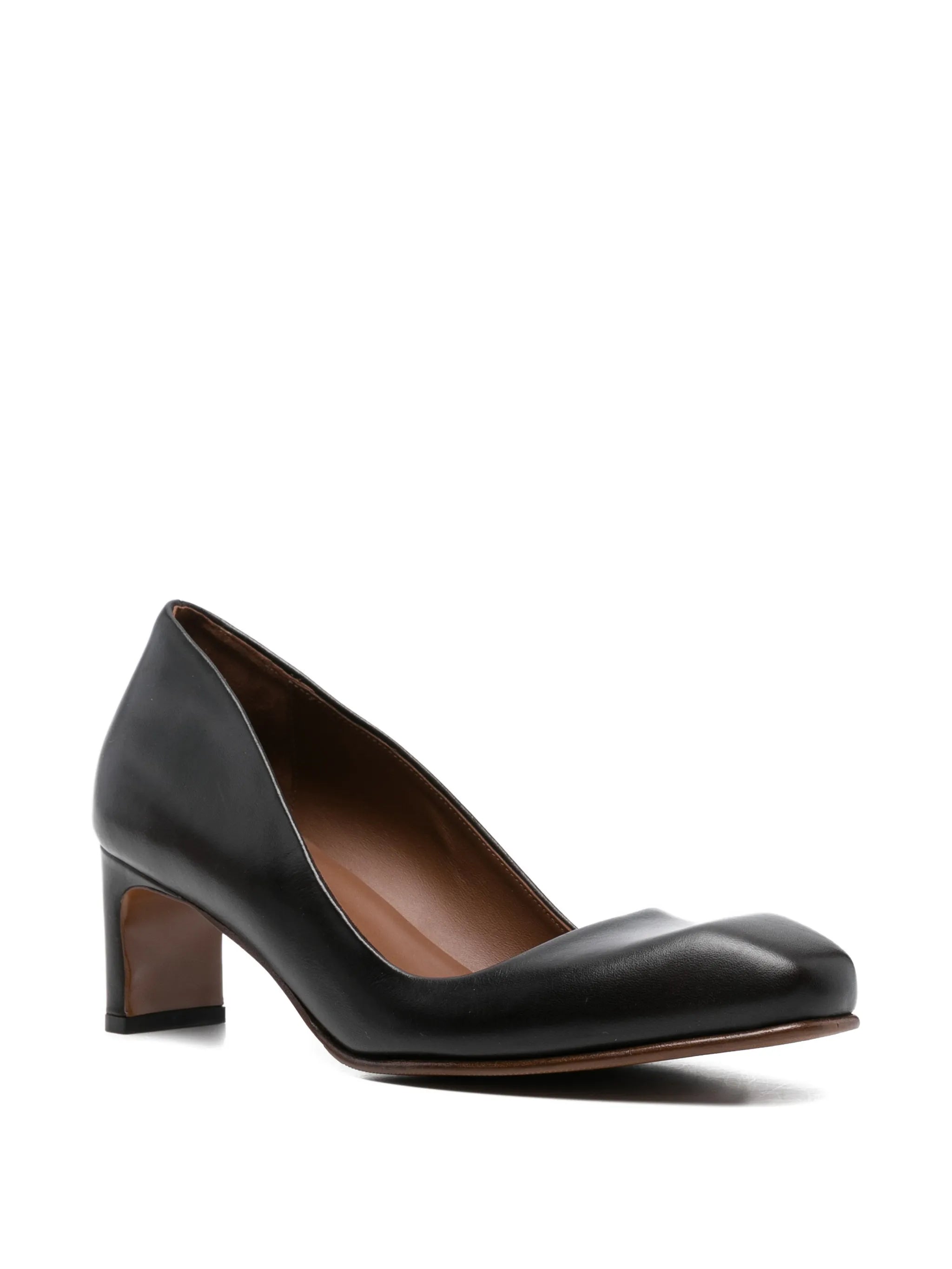 Karasu leather heeled pumps