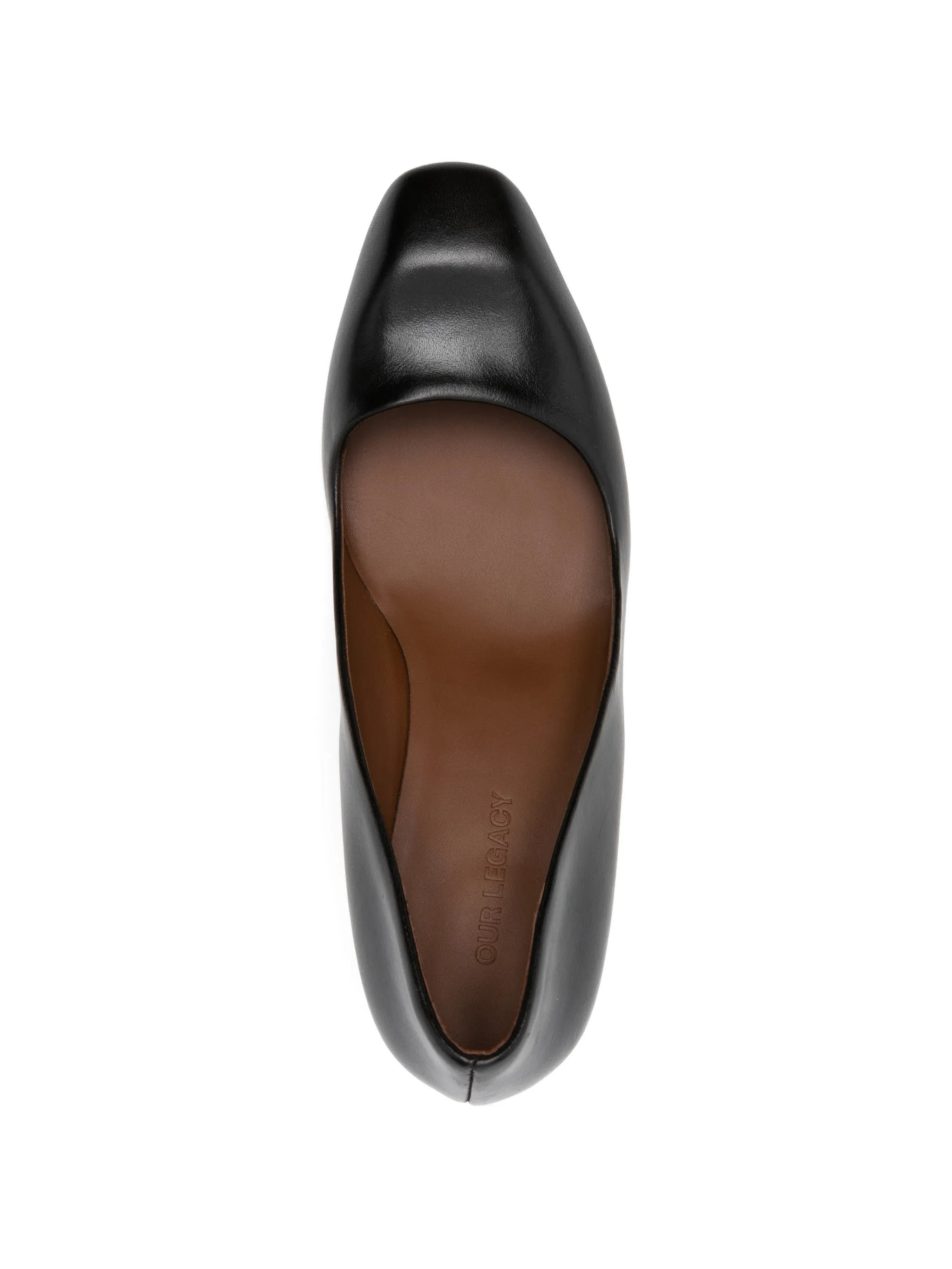 Karasu leather heeled pumps