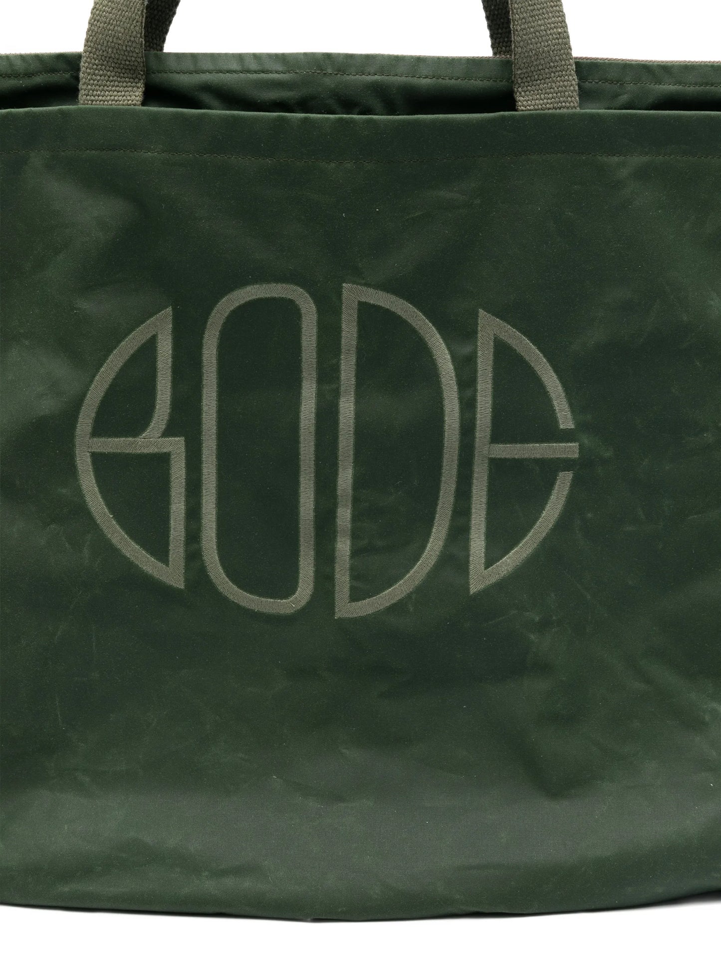 waxed cotton zip tote