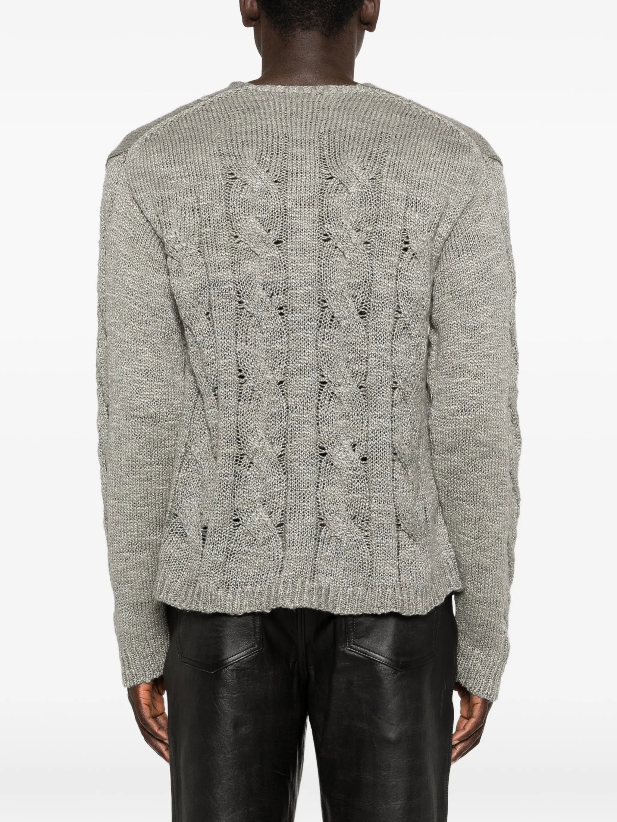 Link cable-knit sweater