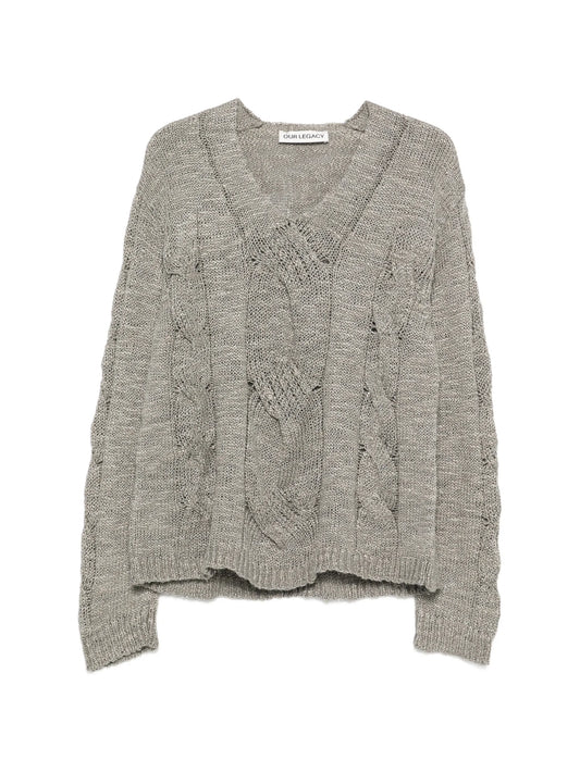 Link cable-knit sweater