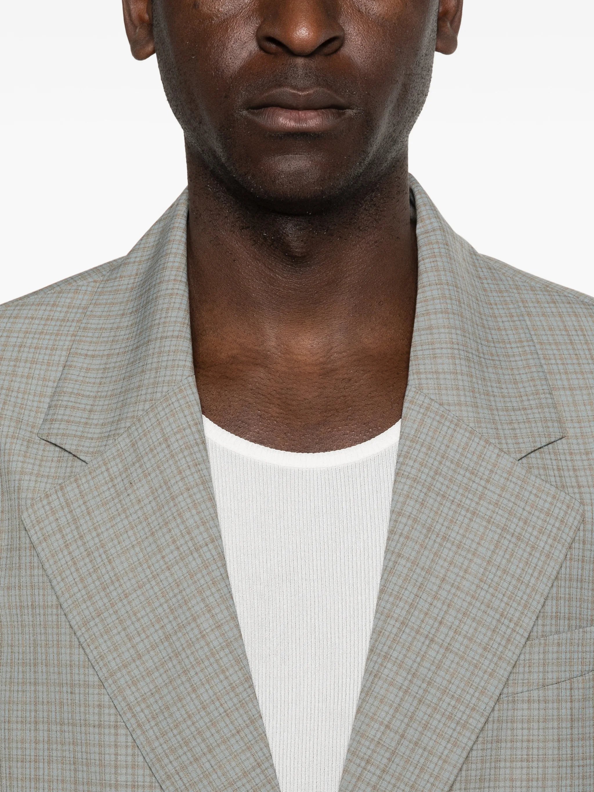 Industry check-pattern blazer