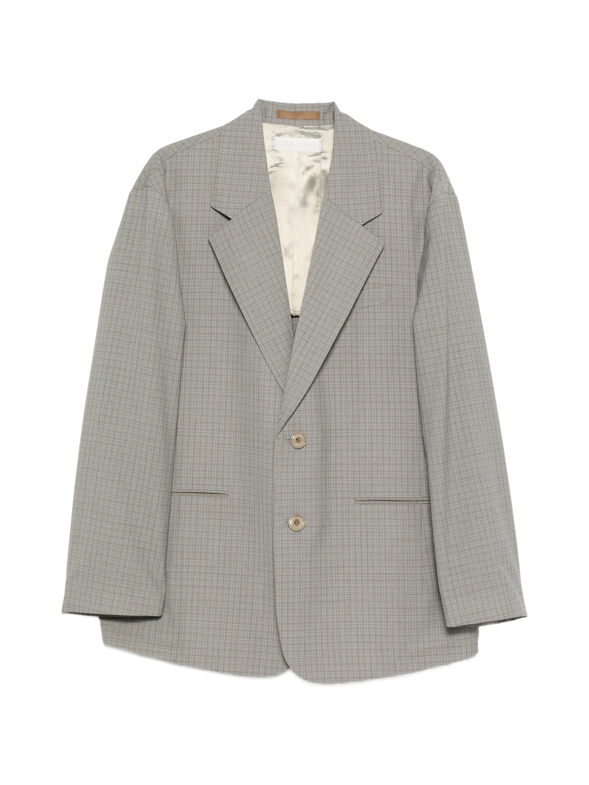 Industry check-pattern blazer