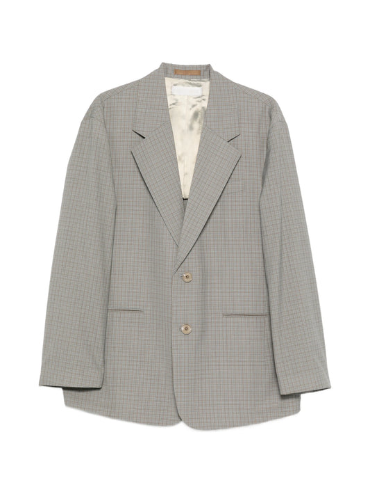Industry check-pattern blazer