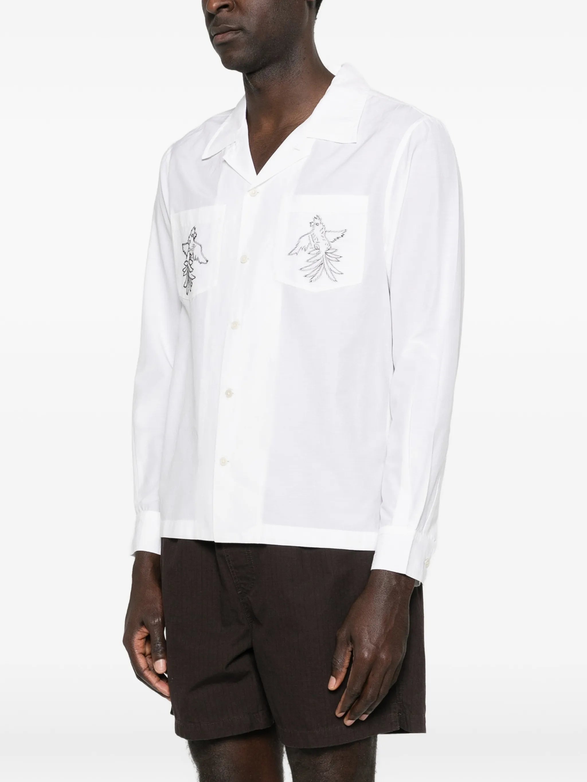 Cockatoo embroidered shirt