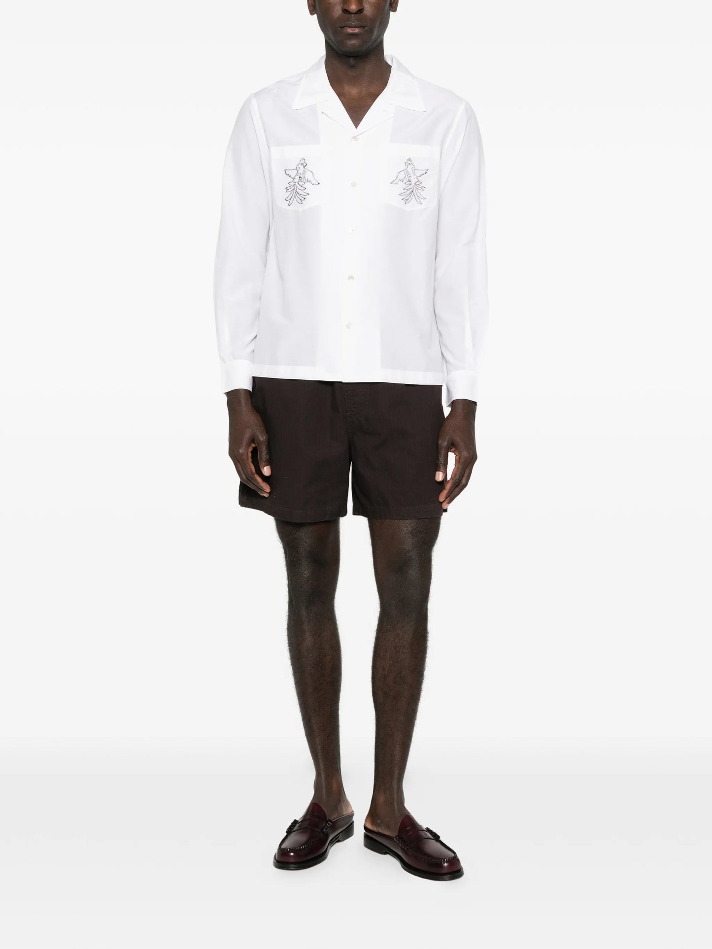 Cockatoo embroidered shirt