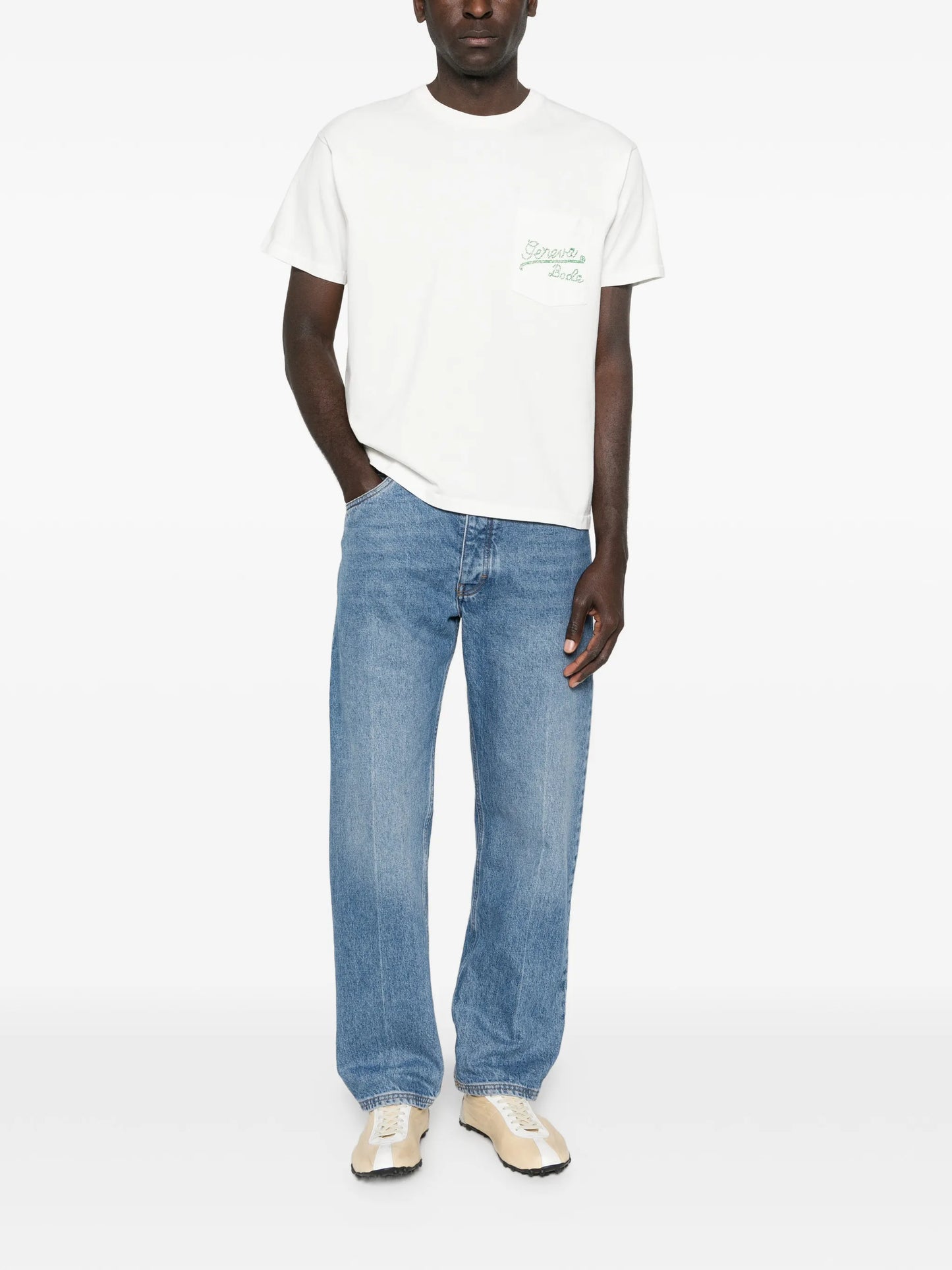 Geneva beaded pocket T-shirt