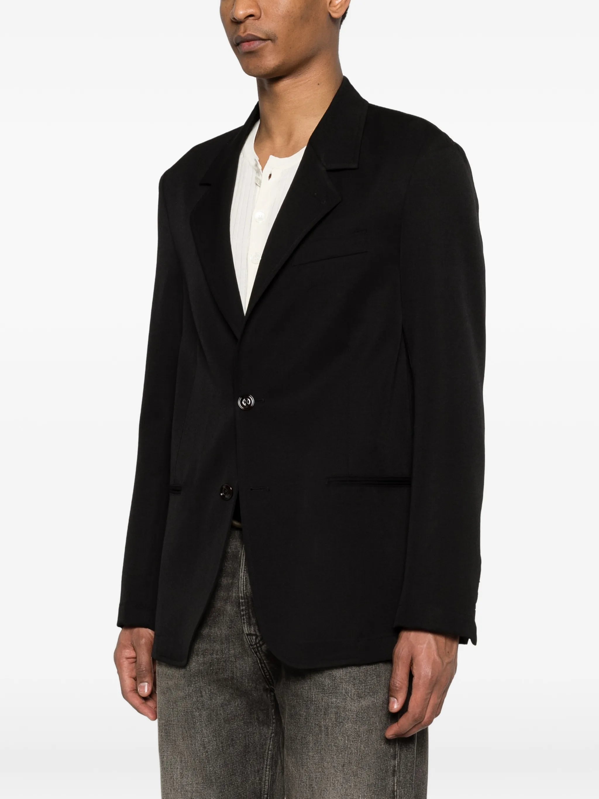 coarse black blazer