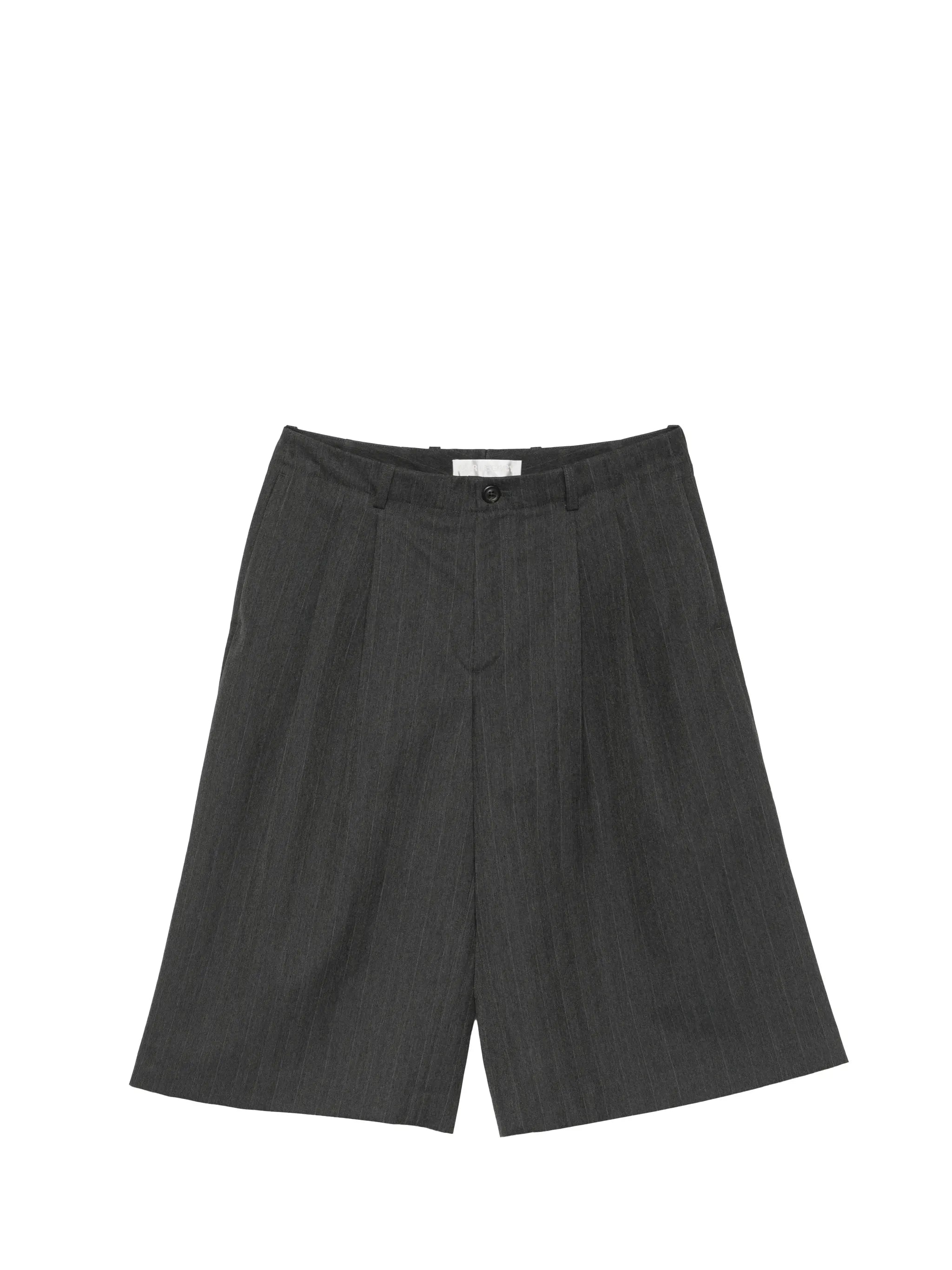Split pinstripe shorts