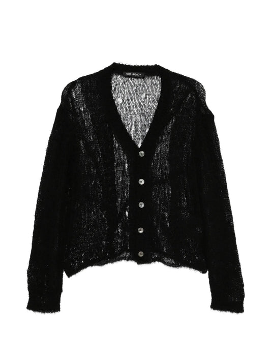 Academy ragged open-knit cardigan