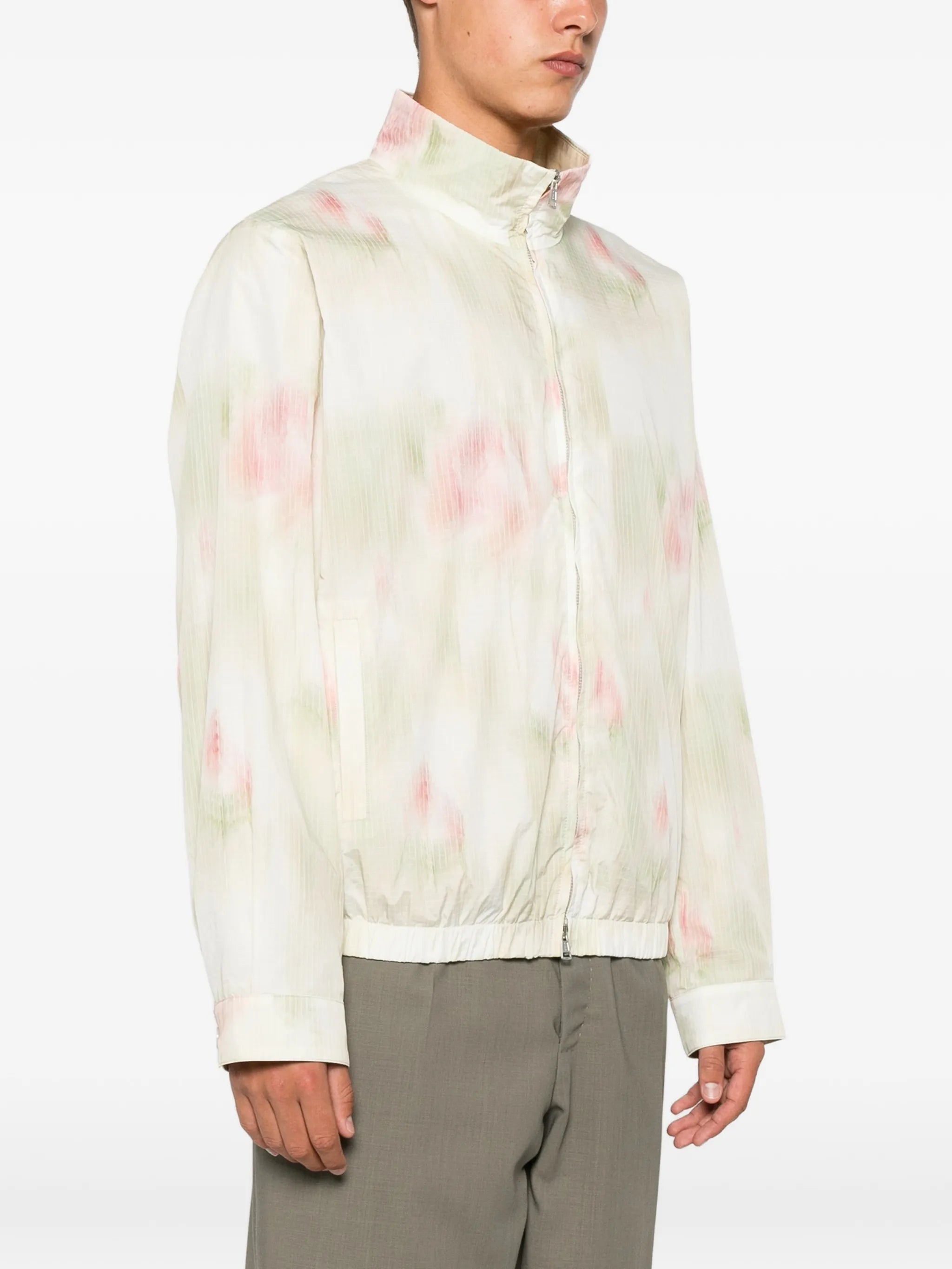 Casino flower-print ripstop jacket