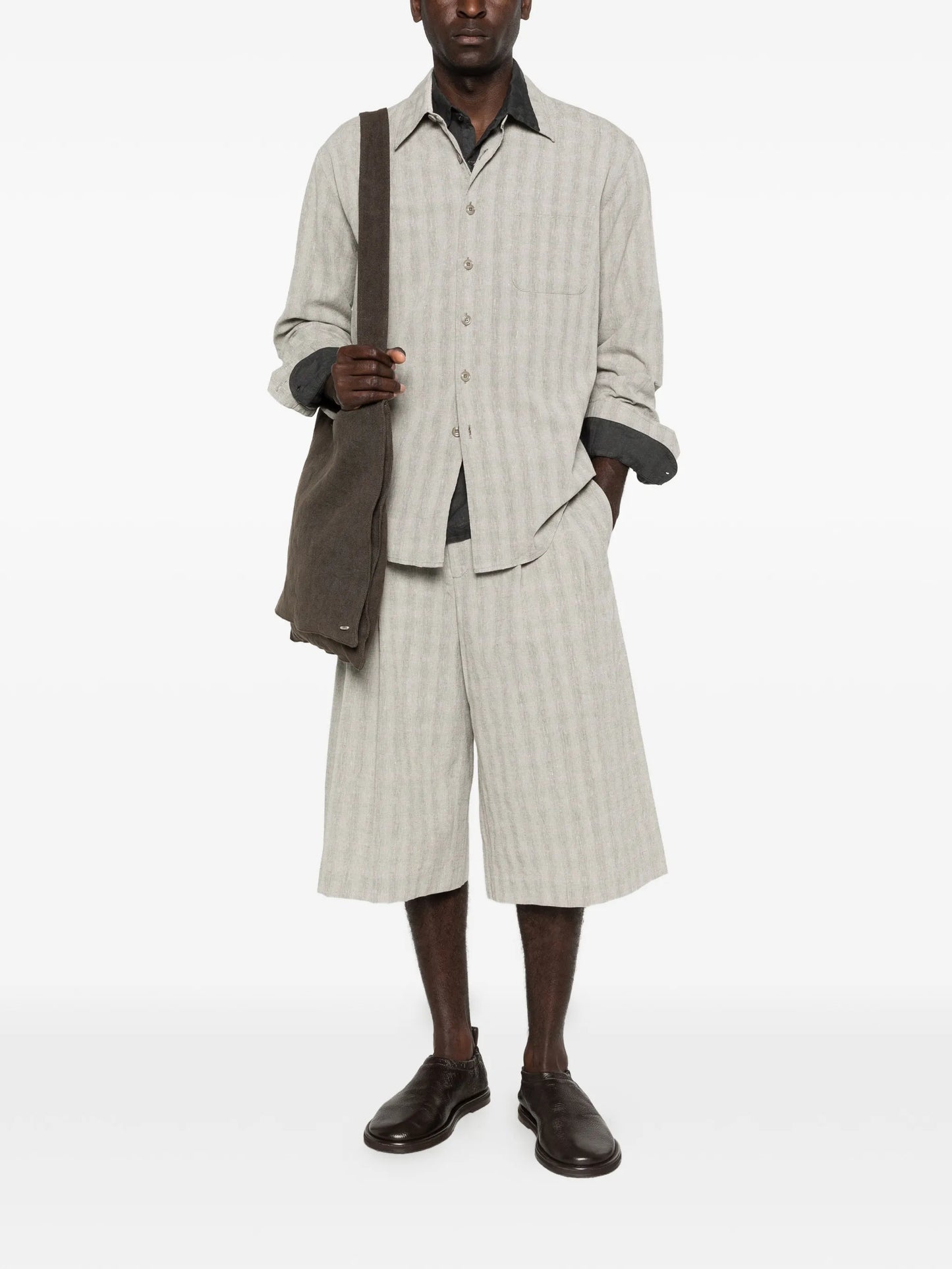 Split checked shorts