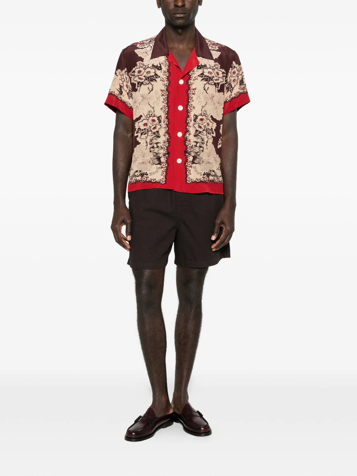 Storybook floral-print short-sleeve shirt