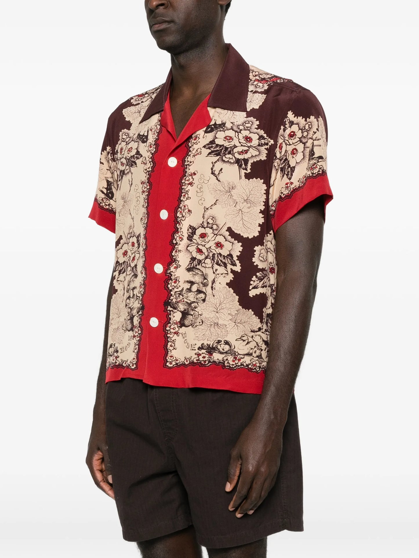 Storybook floral-print short-sleeve shirt