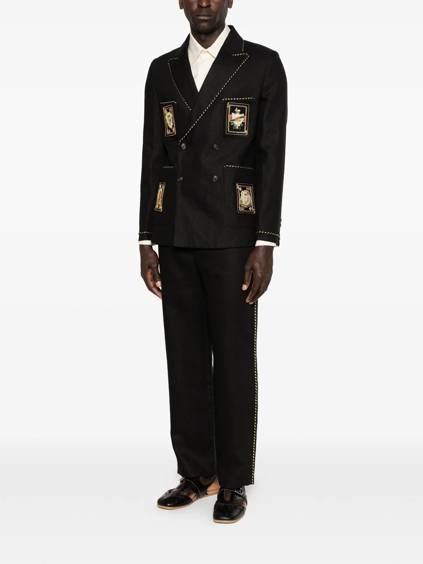 buttoned blazer