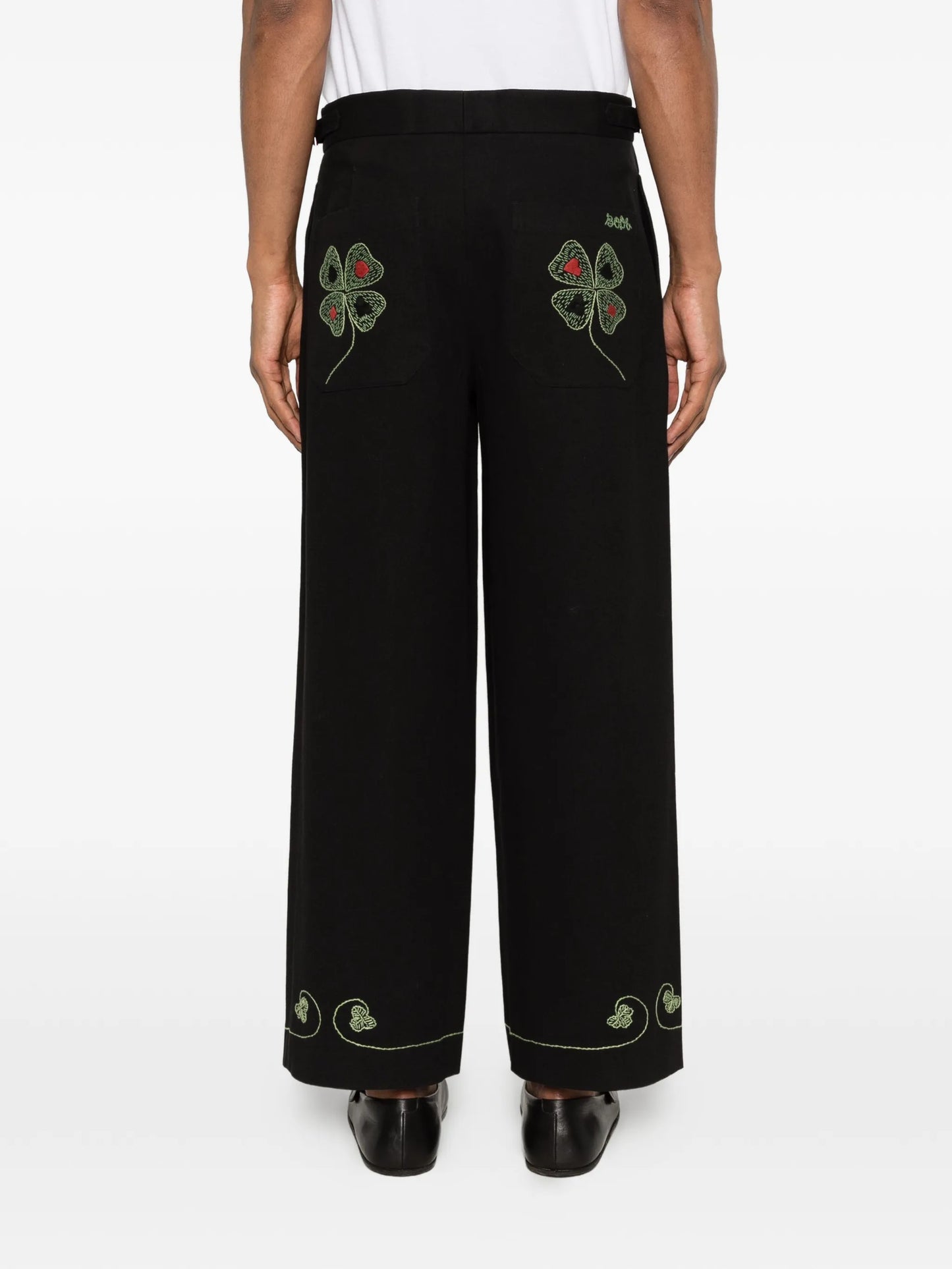 Lucky Draw embroidered trousers